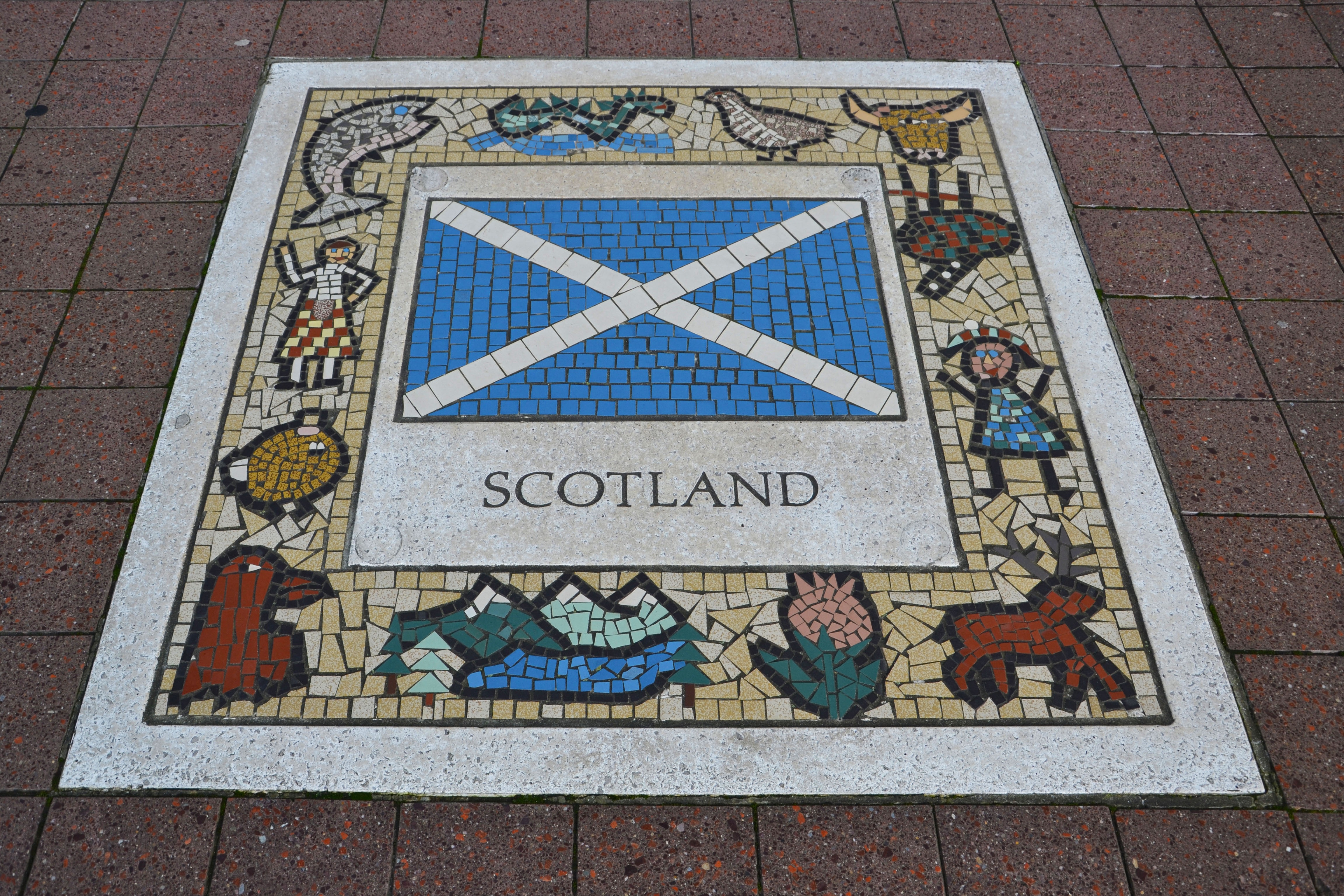 tiled floor, street, country, tile, kingdom, flooring, patriotic, shape, national, northern, patriotism, day, communication, no people, game, badge, outdoors, HD Wallpaper