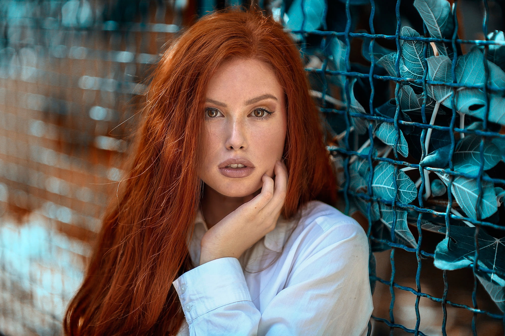 human hair, redhead, hairstyle, Valentina Galassi, beautiful woman, looking at camera, one person, face, lifestyles, casual clothing, leisure activity, HD Wallpaper