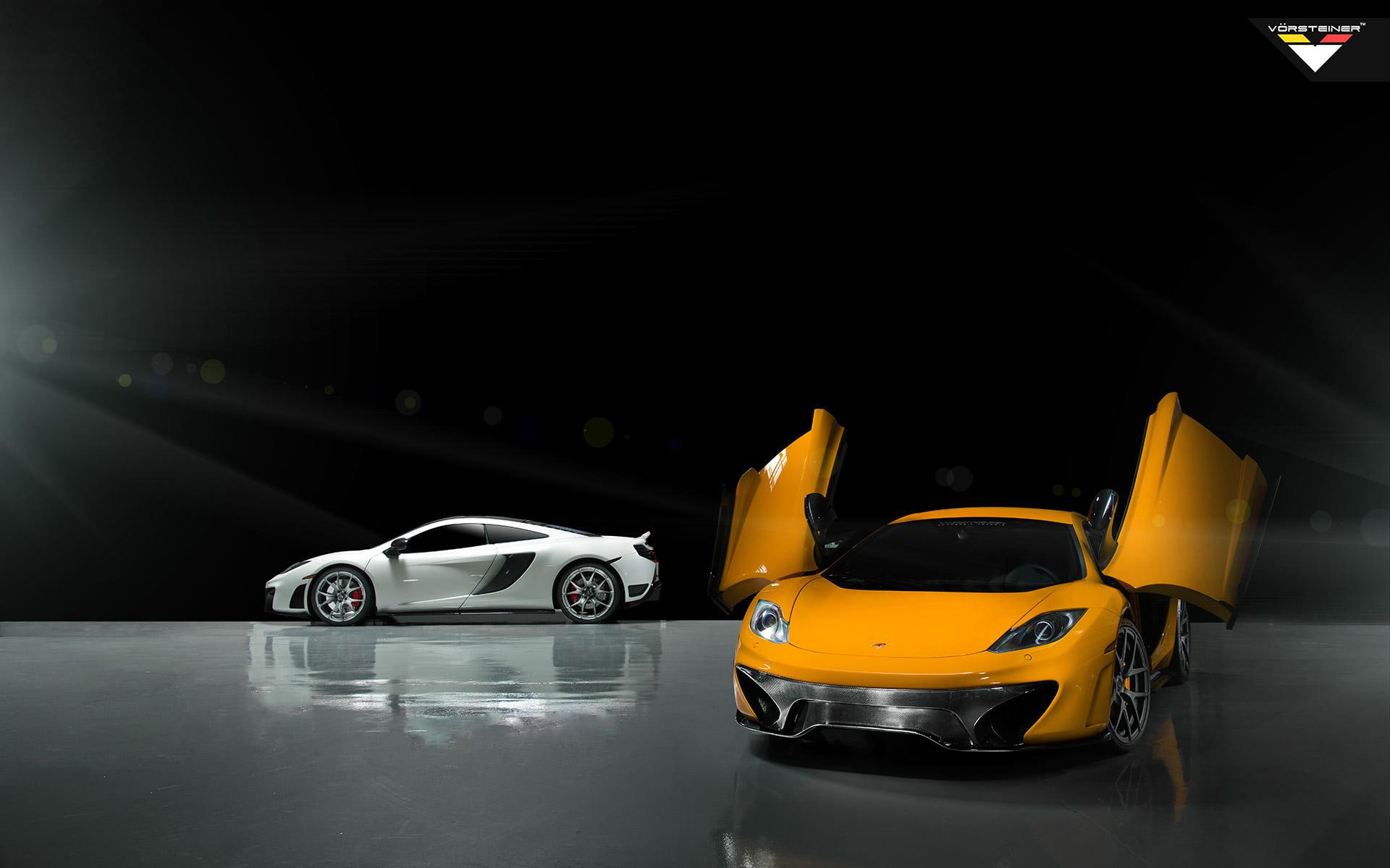 cars, mp, coupe, vorsteiner, white, 1080P, yellow, mclaren, vx, 2013, HD Wallpaper
