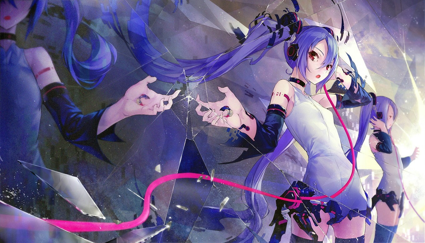 Vocaloid, 720P, broken glass, anime girls, anime, Hatsune Miku, HD Wallpaper