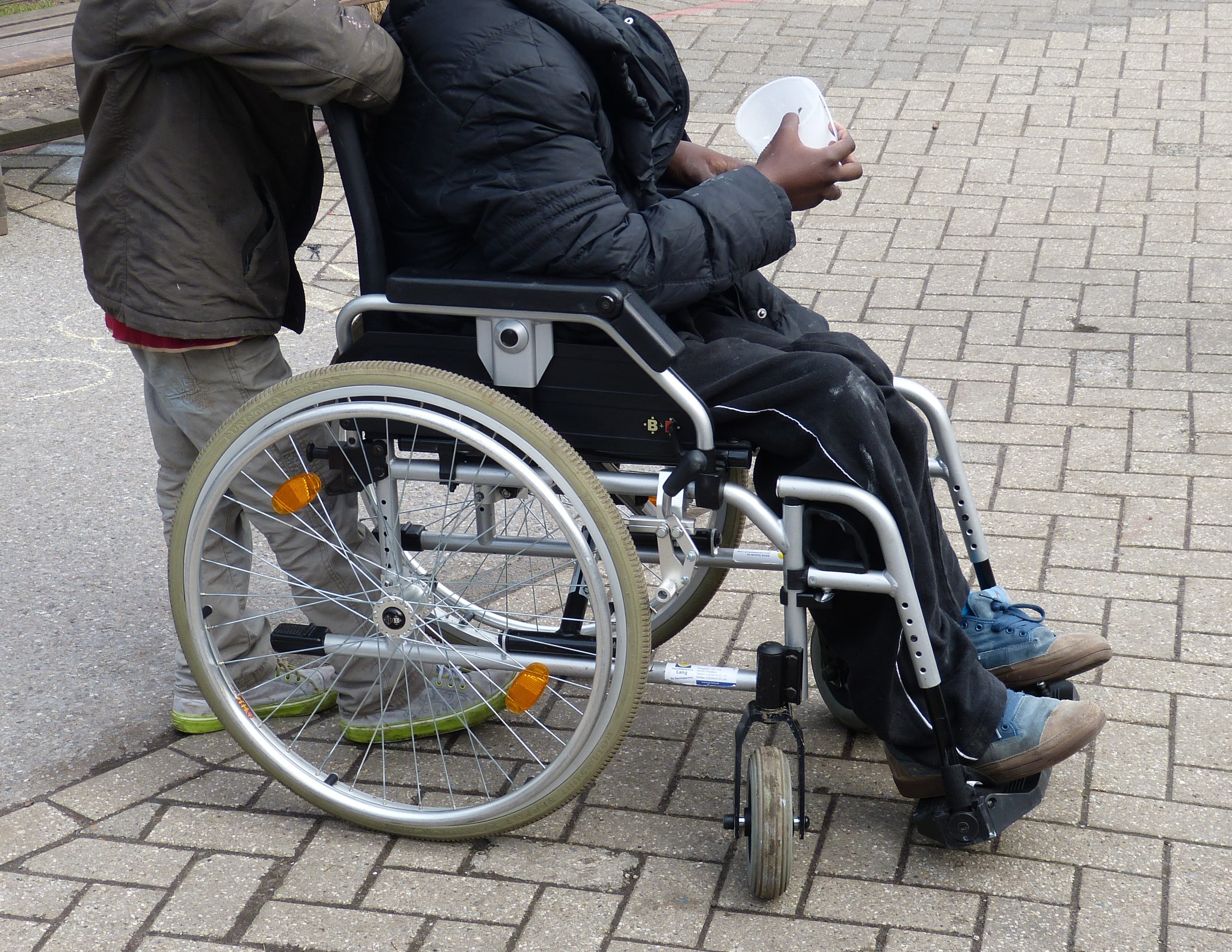 differing abilities, physical disability, transportation, children, men, help, paving stone, 2K, adult, physical Impairment, person, handicap, dependency, HD Wallpaper