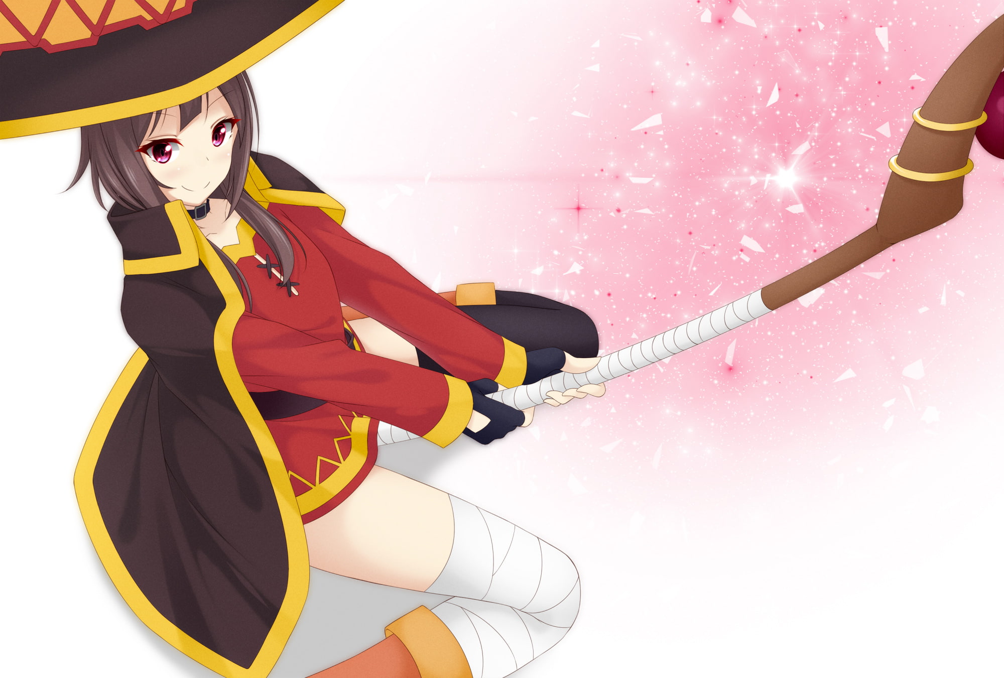 women, young women, real people, Megumin, 1080P, leisure activity, three quarter length, clothing, females, indoors, adult, holding, white skin, Kono Subarashii Sekai ni Shukufuku wo!, HD Wallpaper