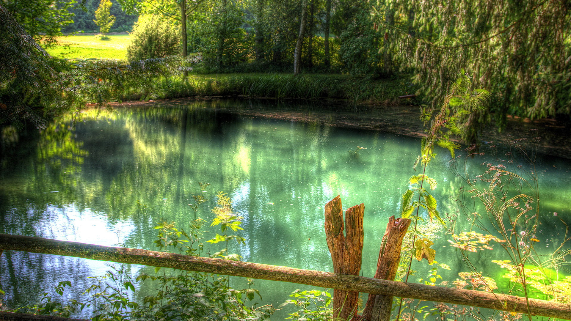 outdoors, outdoor, countryside, green color, river, natural, wood, land, field, trees, branch, clouds, meadow, growth, tranquility, scene, forest, nature, HD Wallpaper
