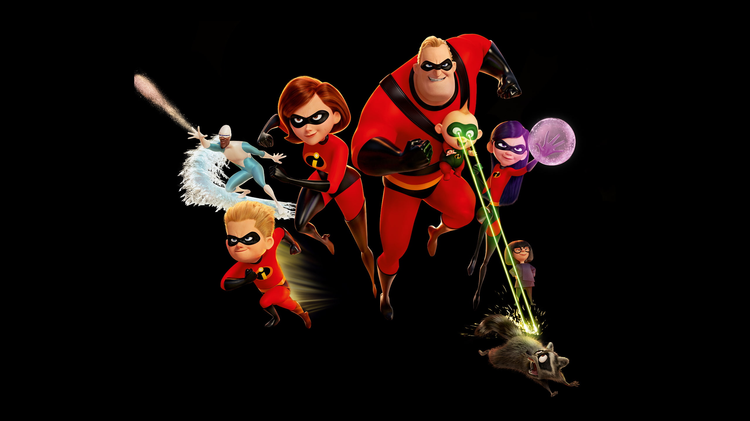 studio shot, Elastigirl, males, 2K, costume, Incredibles 2, mid adult men, paint, black background, superhero, fun, Dash Parr, celebration, arts culture and entertainment, HD Wallpaper