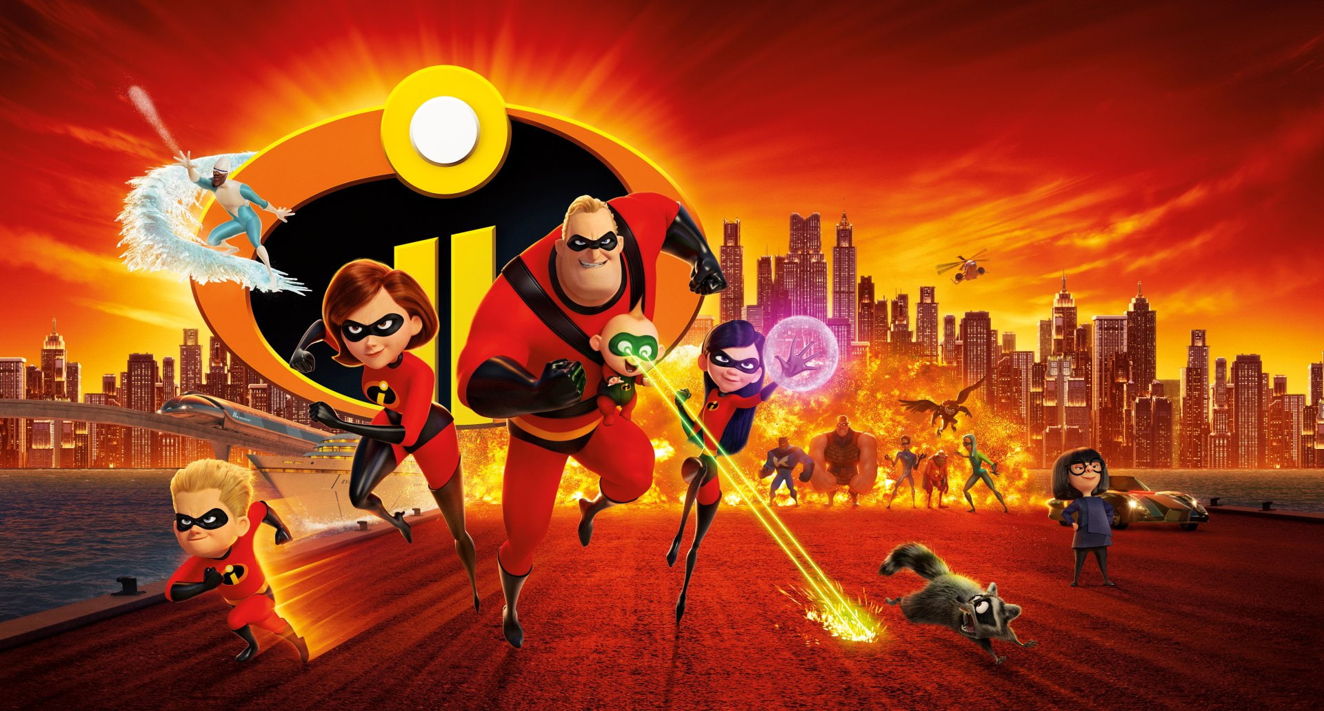 cityscape, blurred motion, night, Violet Parr, motion, people, adult, females, Elastigirl, Incredibles 2, women, Dash Parr, glasses, celebration, fun, arts culture and entertainment, HD Wallpaper