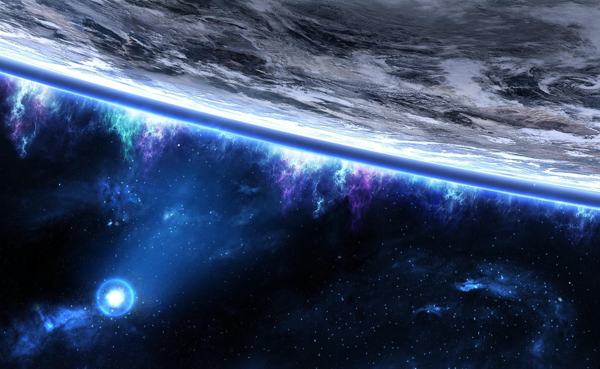abstract, outdoors, planet, beauty in nature, 1080P, close-up, landscape, scenics - nature, wave, scenics, futuristic, science, travel, star - Space, deep, HD Wallpaper