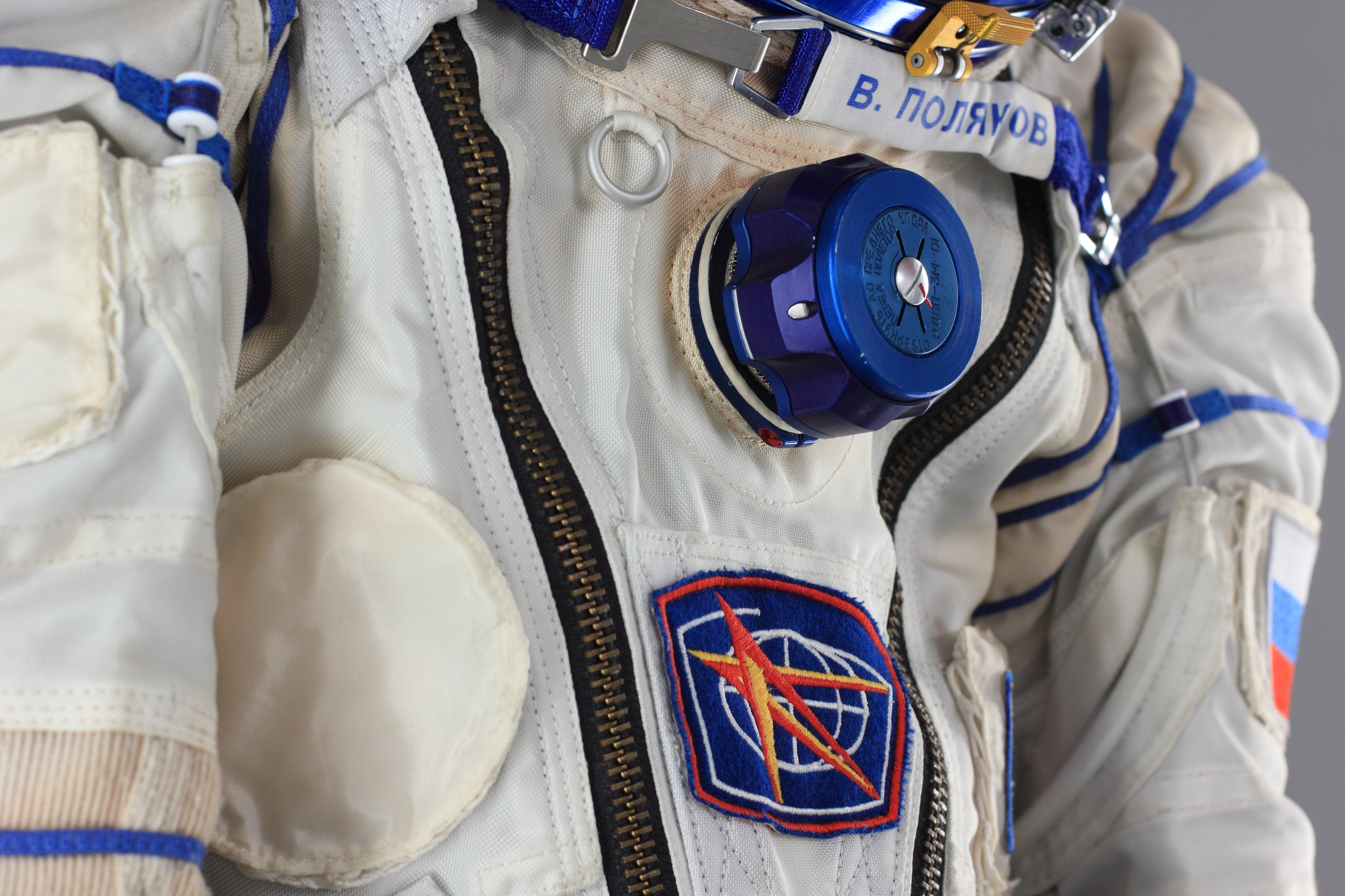 indoors, text, one person, white color, blue, speyer, suit, clothing, soyuz, textile, sokol-kv-2, badge, no people, sport, space, close-up, 5K, day, sokol, HD Wallpaper