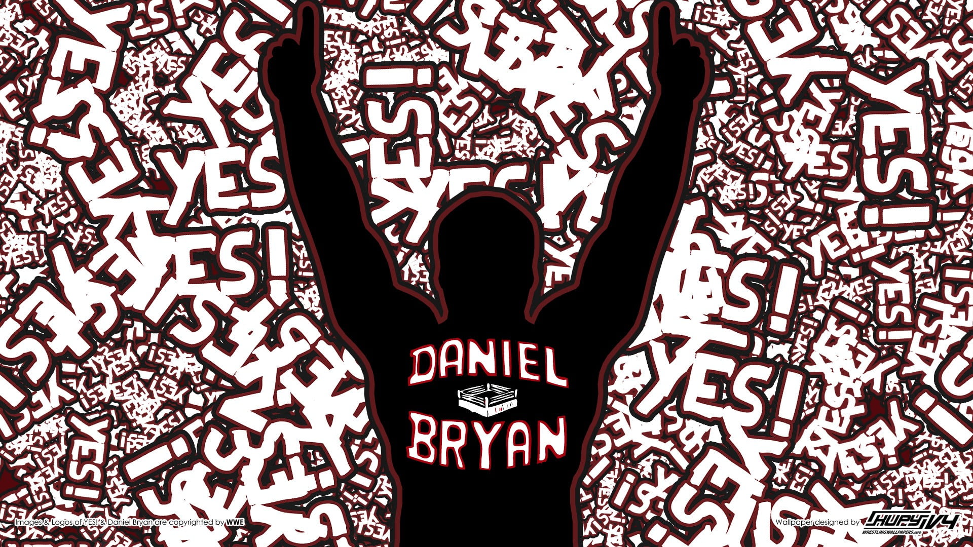 bryan, text, adult, design, one person, 1080P, art and craft, daniel, front view, real people, indoors, day, WWE, arms raised, communication, backgrounds, HD Wallpaper