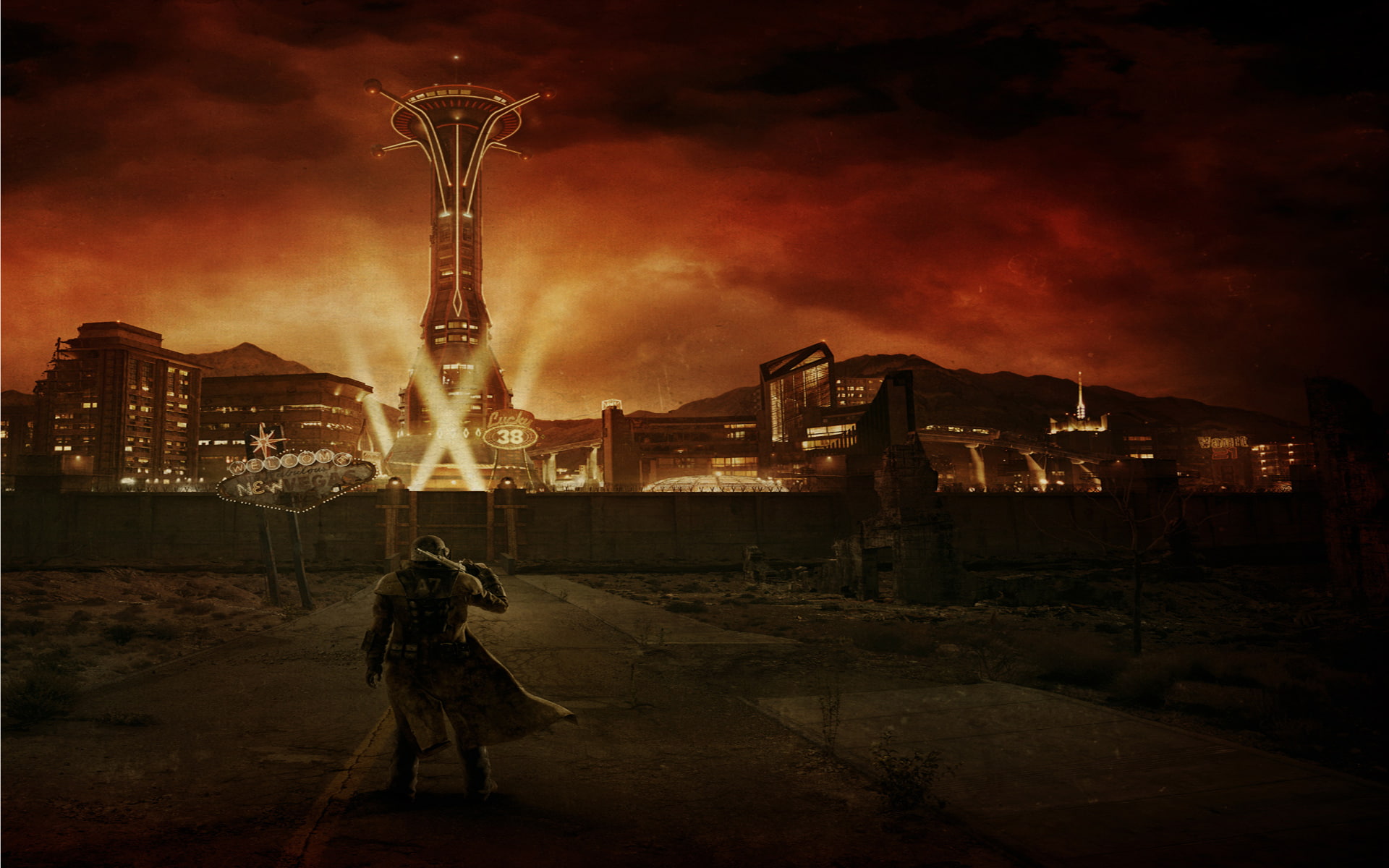 vegas, 1080P, fallout, ncr, veteran, ranger, HD Wallpaper