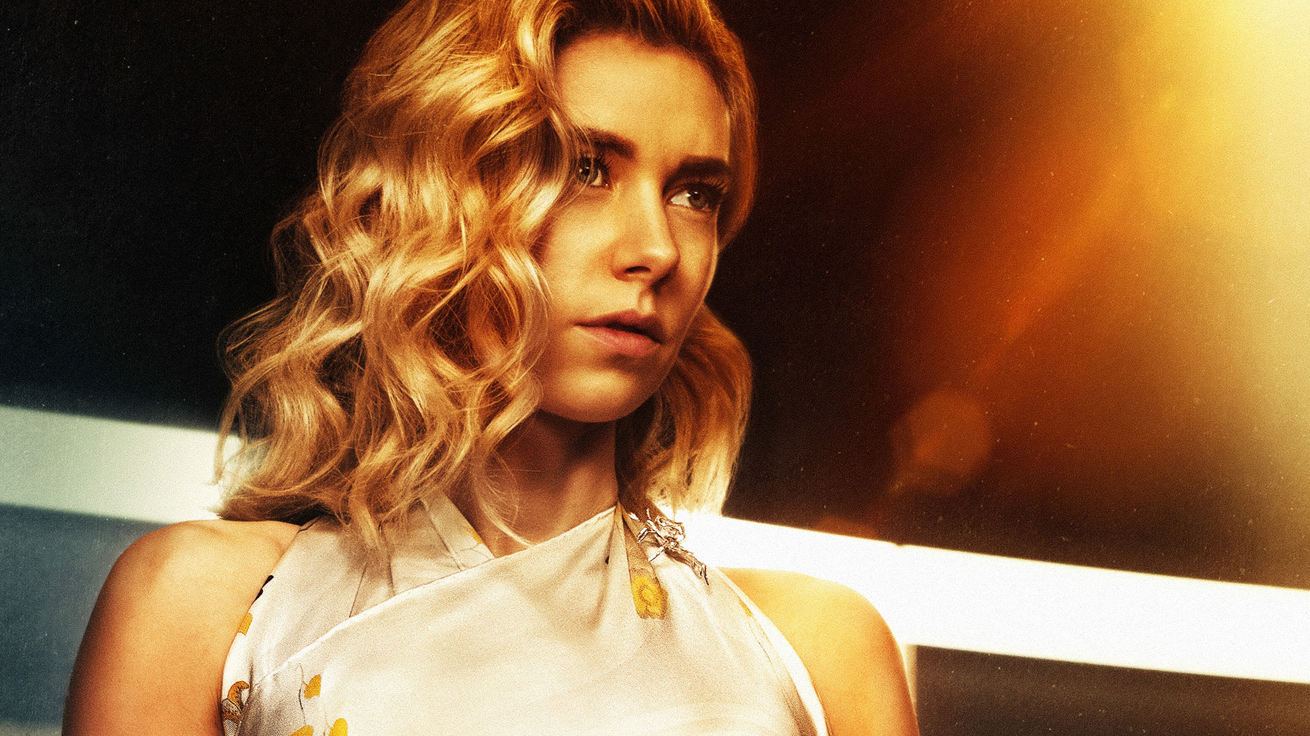 portrait, looking, girl, hair, lifestyles, Vanessa Kirby, beauty, young women, blonde, headshot, movie, contemplation, blond hair, mission impossible, young adult, HD Wallpaper