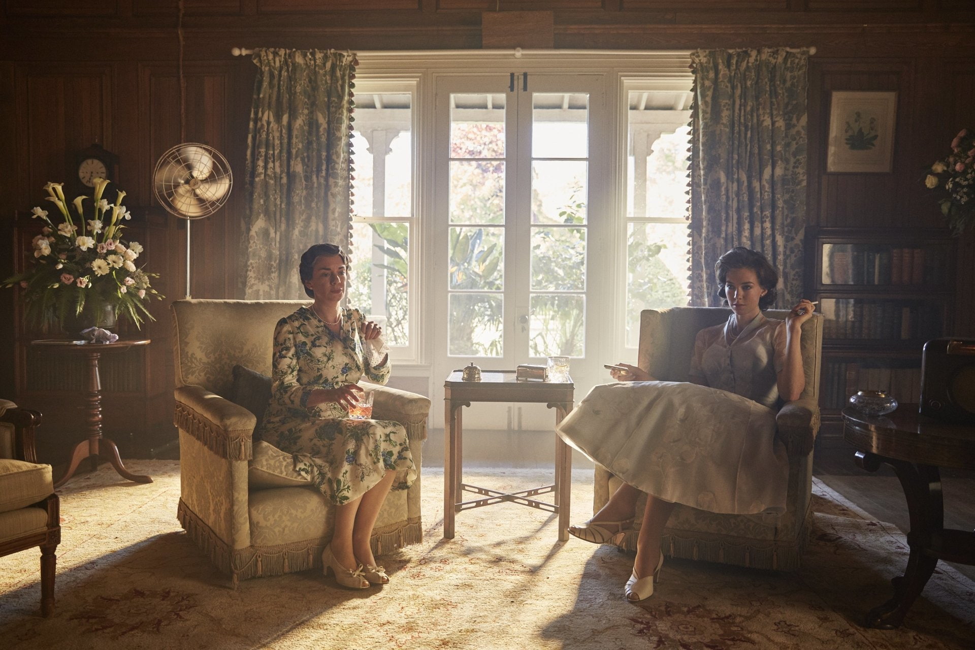 Princess Margaret, Vanessa Kirby, Queen Elizabeth (The Queen Mother), TV Show, Victoria Hamilton, 1080P, The Crown, HD Wallpaper