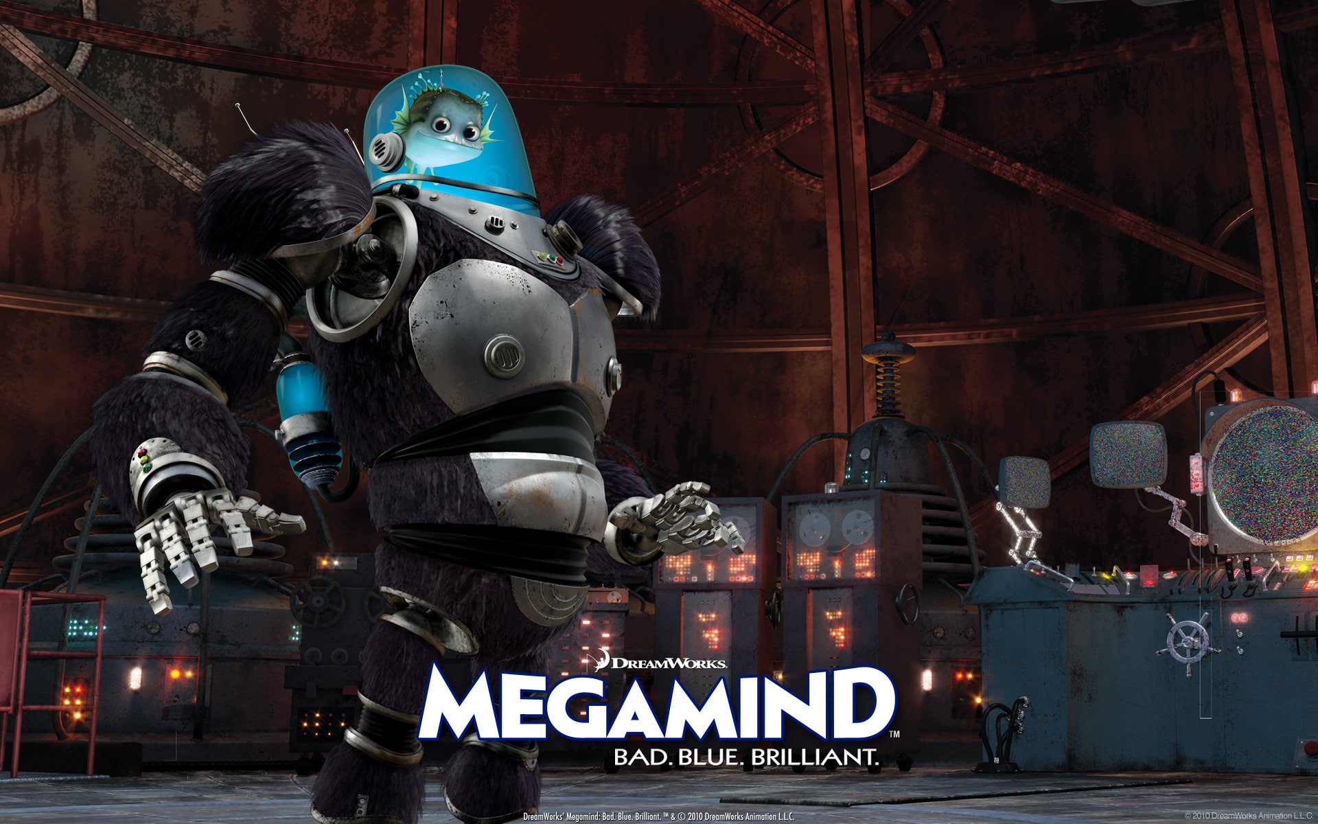 poster, comedy, family, animation, action, superhero, robot, megamind, sci-fi, alien, 1080P, HD Wallpaper