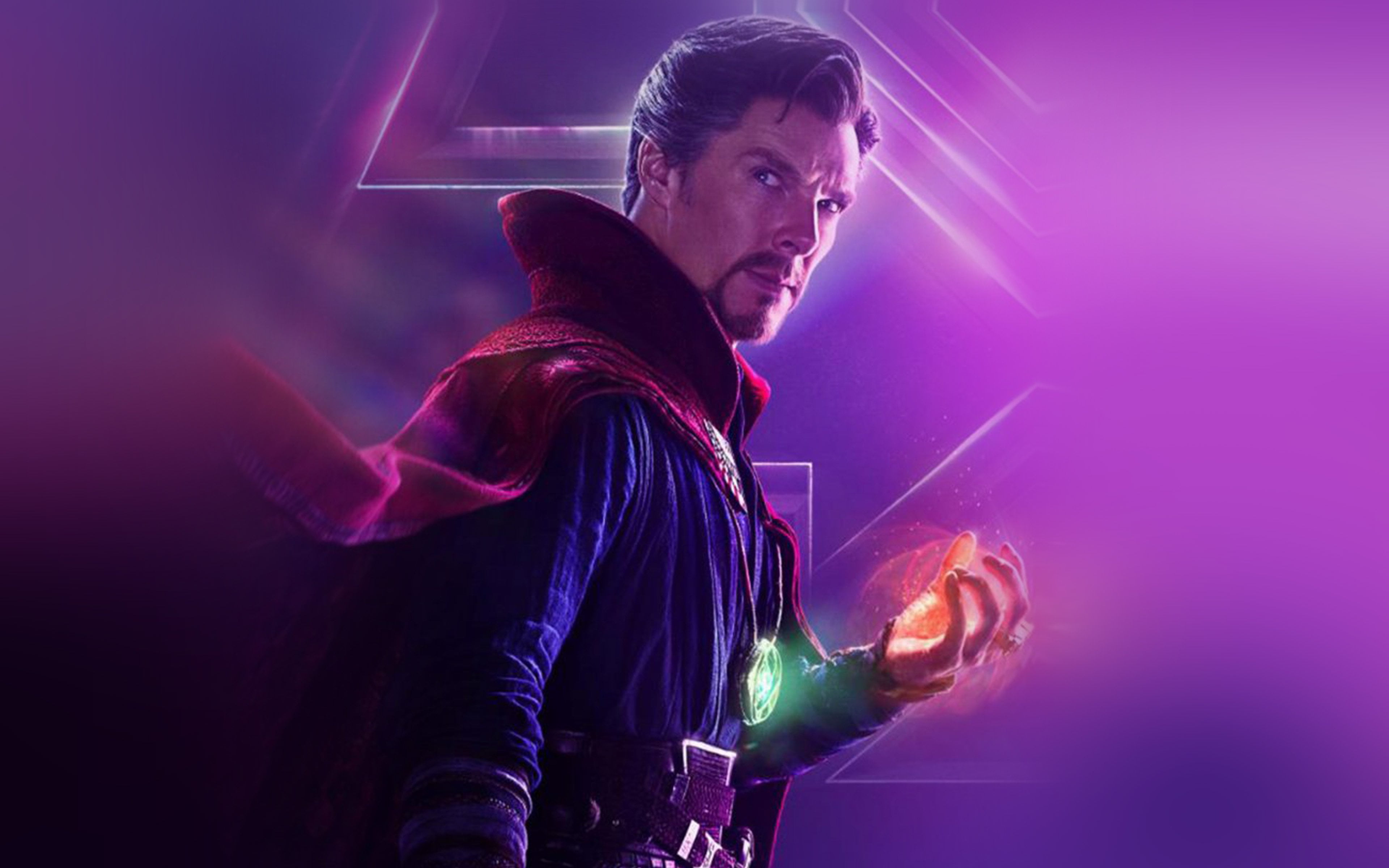 studio shot, art, one person, light, musician, purple, marvel, illuminated, night, adult, side view, artist, doctor, film, young men, young adult, strange, HD Wallpaper