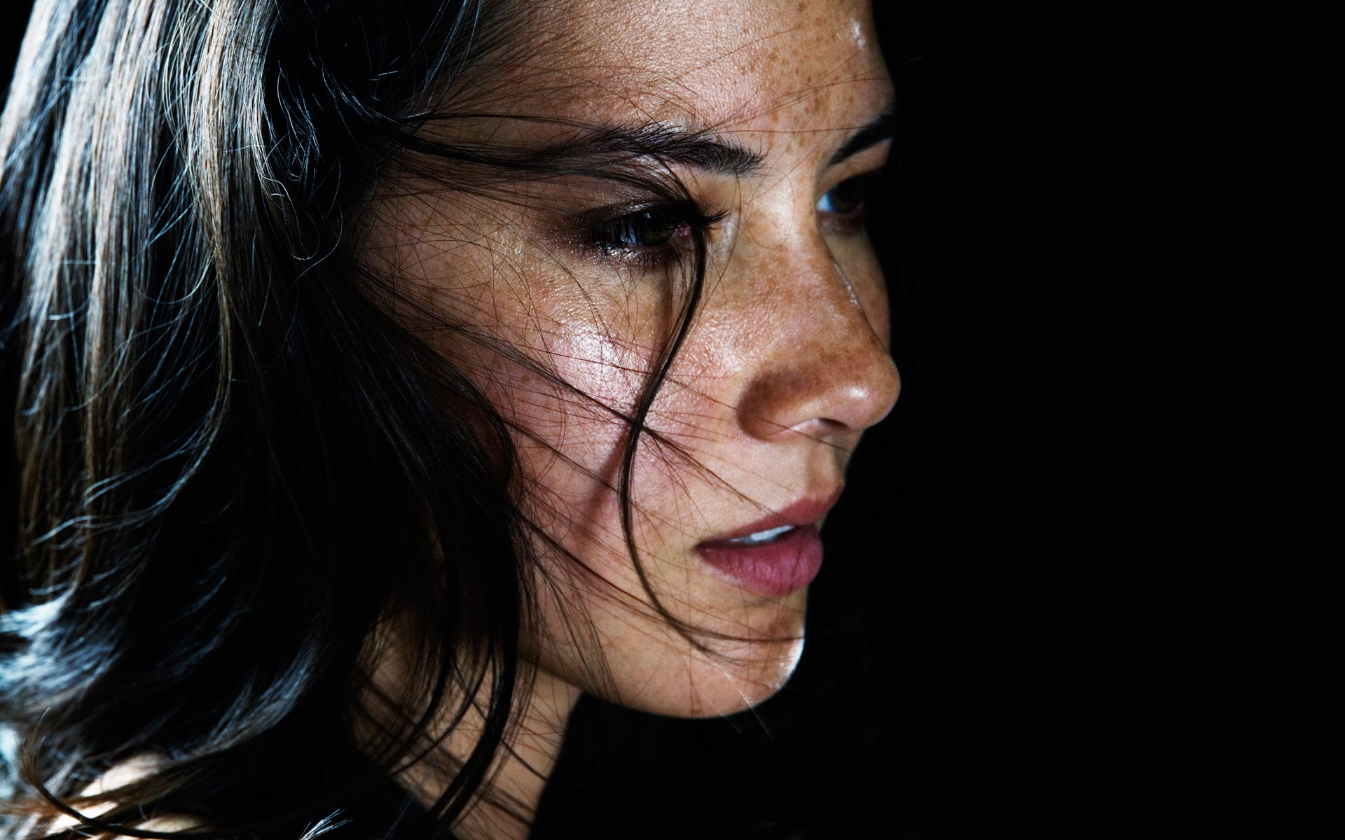 1080P, freckles, faces, black, olivia, women, background, munn, HD Wallpaper