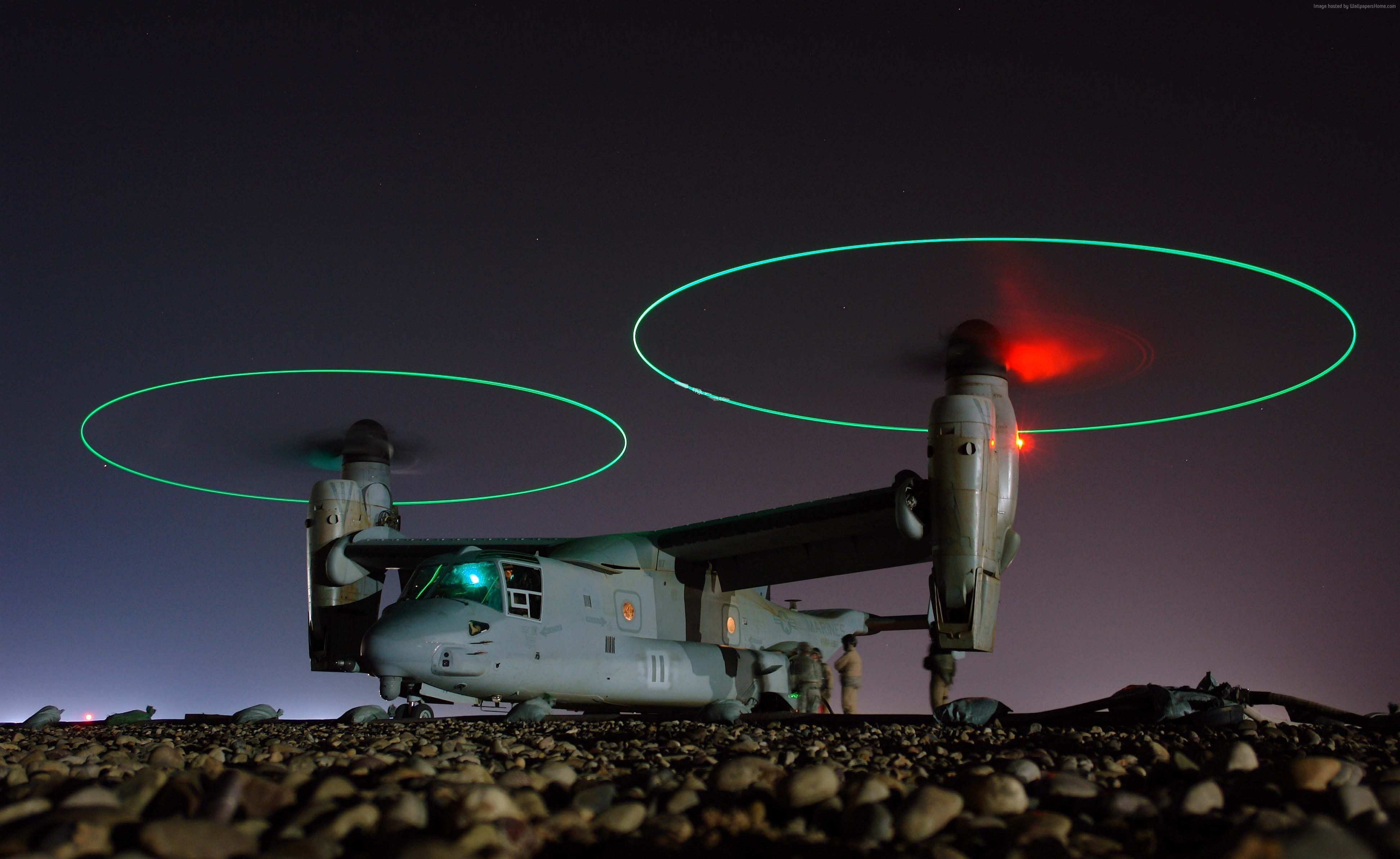 4K, Bell V-22 Osprey, U.S. Air Force, tiltrotor military aircraft, HD Wallpaper