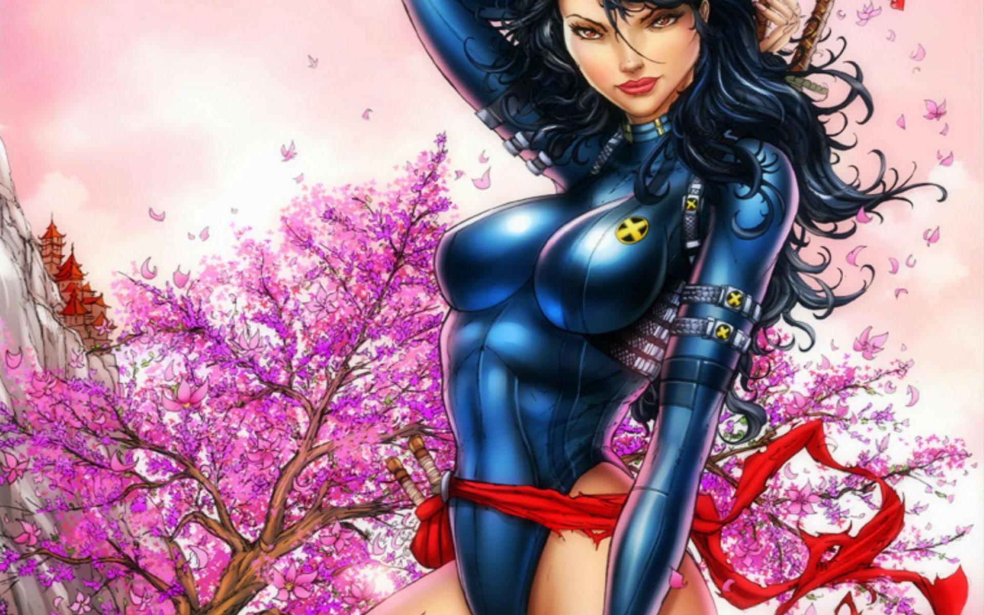 x-men, babe, fantasy, marvel, xmen, 1080P, warrior, sexy, psylocke, HD Wallpaper