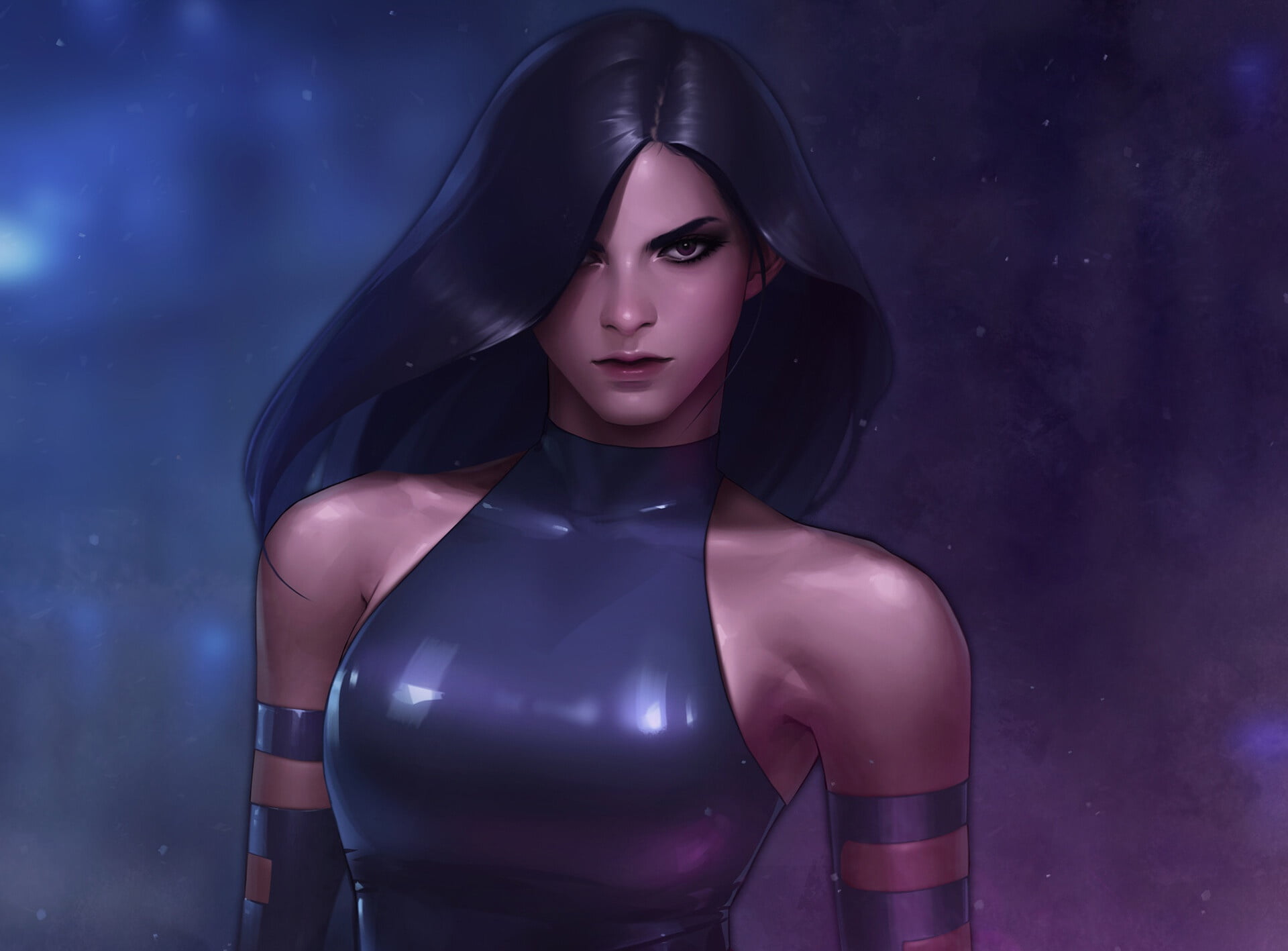 1080P, artwork, X-Men, Psylocke, women, HD Wallpaper