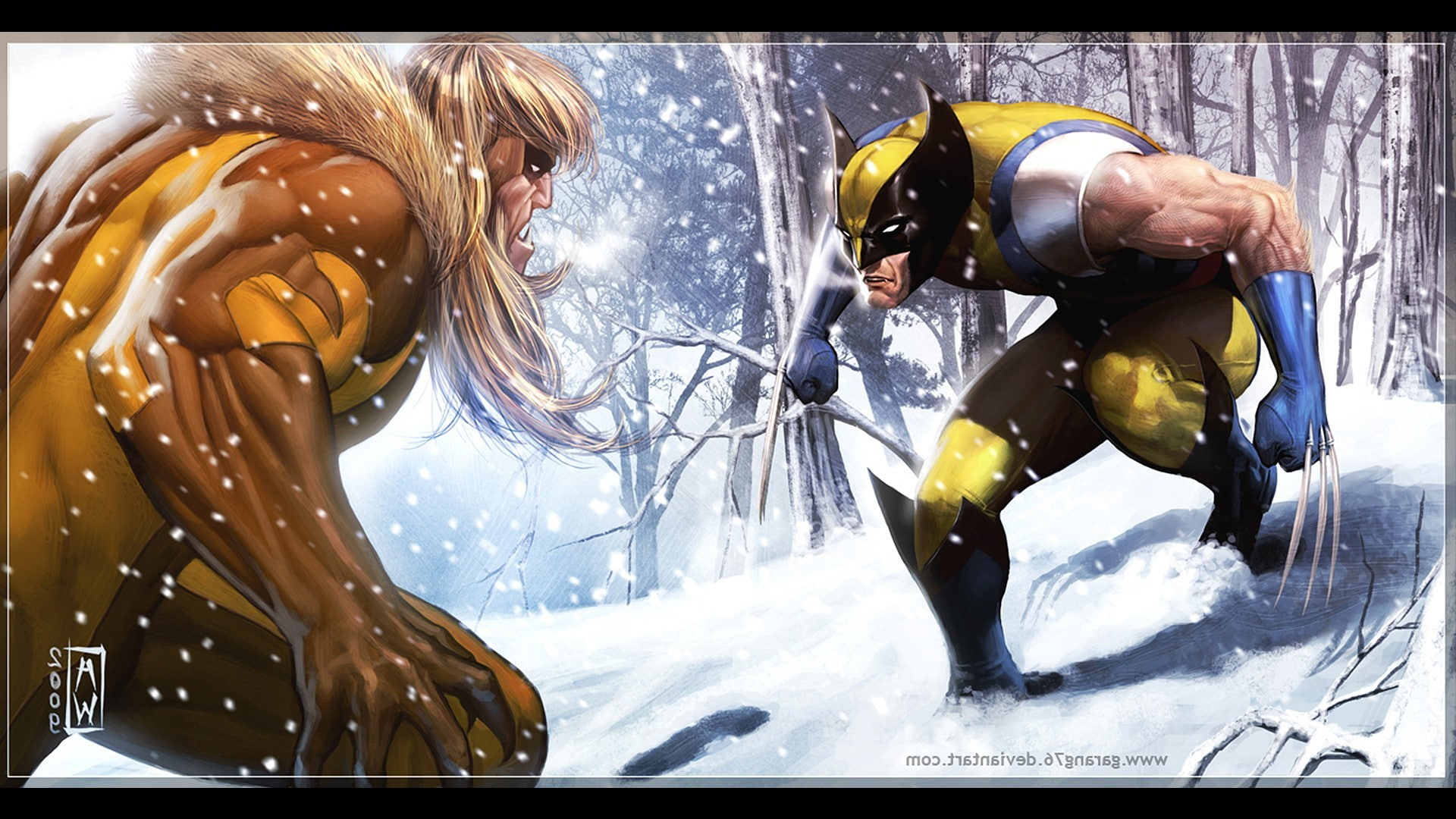 wolverine, winter sport, adult, comics, winter, young adult, Illidan, Sabretooth, warm clothing, snow, togetherness, leisure activity, outdoors, clothing, HD Wallpaper