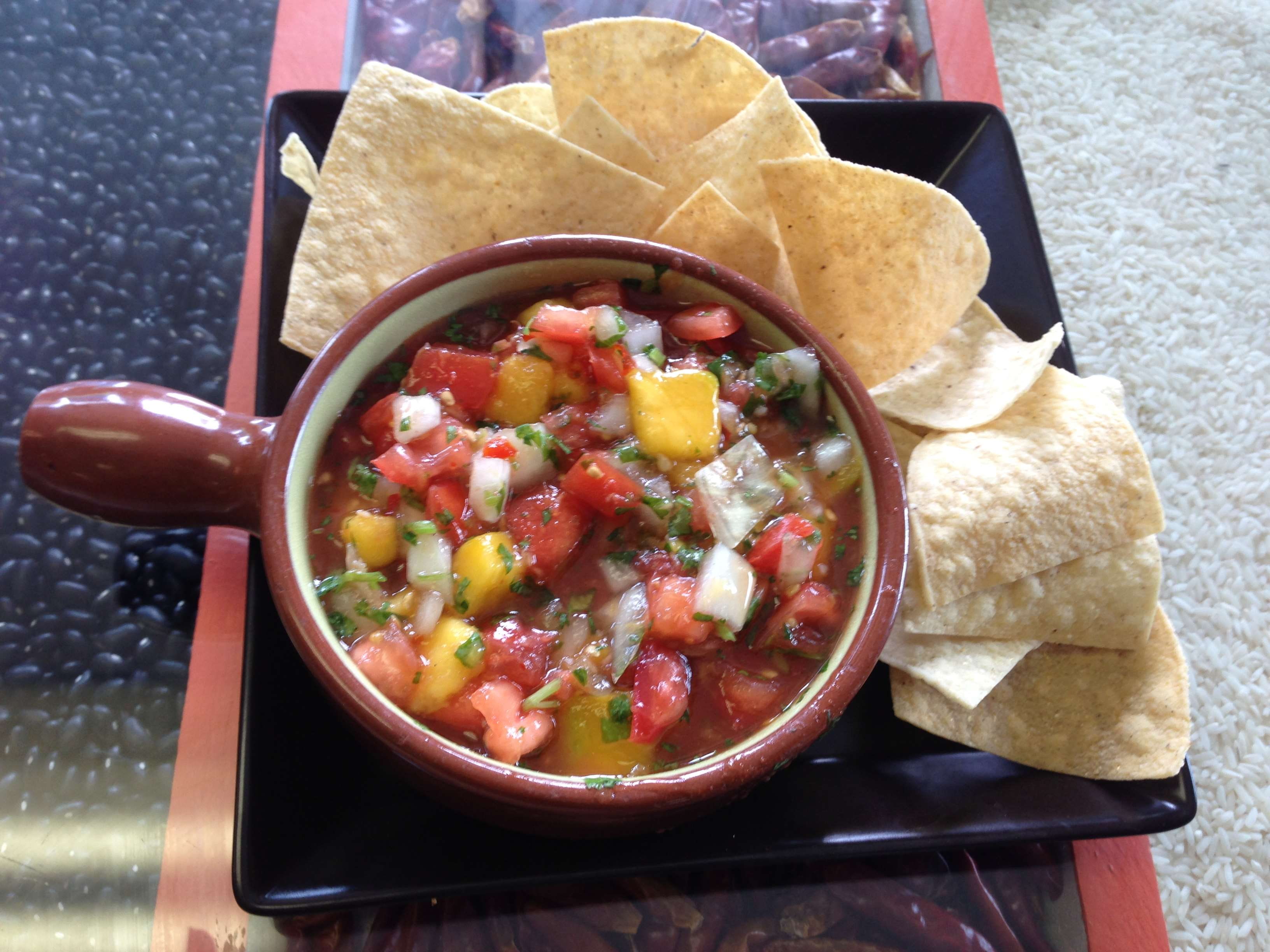 food, mango salsa, vegetable, ready-to-eat, salsa, close-up, kitchen utensil, indoors, wellbeing, bowl, food and drink, snack, soup, freshness, vegetarian food, HD Wallpaper
