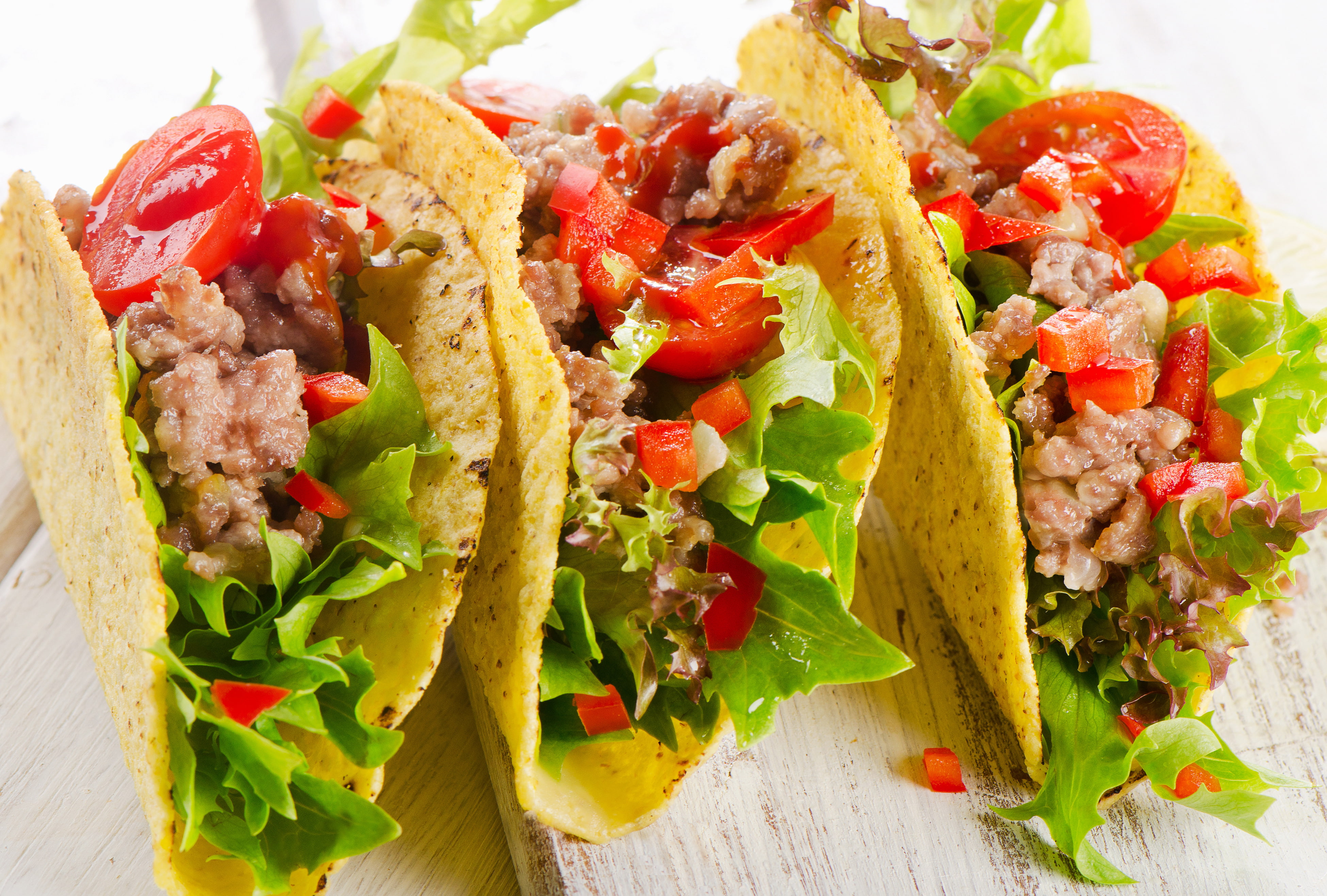 healthy eating, filling, salad, greens, food, fruit, three, stuffing, 4K, red, close-up, indoors, garnish, plate, appetizer, snack, freshness, meat, burito, HD Wallpaper