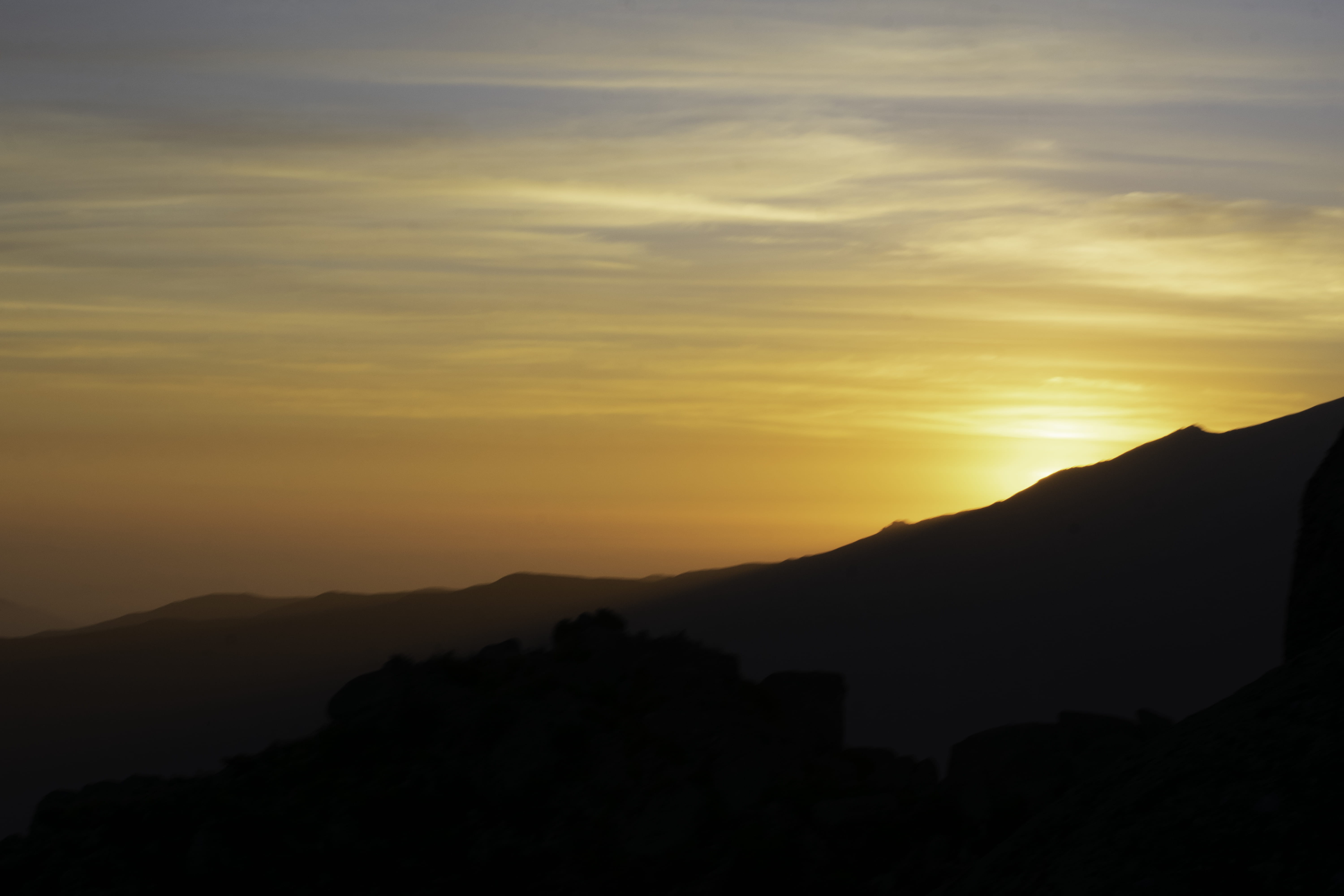 mountain range, mountain peak, flare, forest, mountain, colours, dramatic sky, orange color, marcahuasi, nature, sky, no people, scenics - nature, tranquility, HD Wallpaper