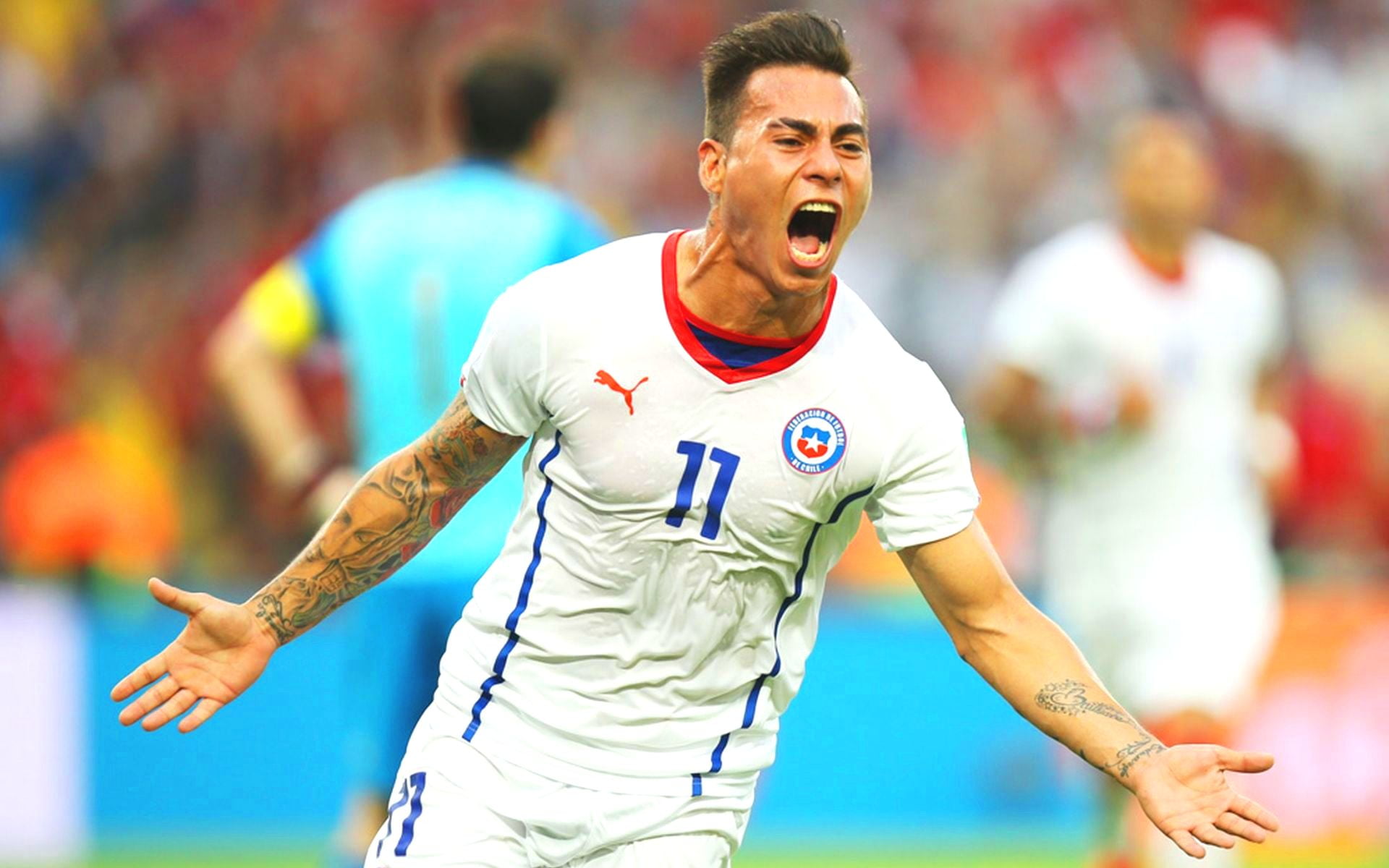 young adult, sport, shirt, vargas, front view, emotion, men, outdoors, stadium, one person, young men, lifestyles, s, white, player, athlete, competition, HD Wallpaper