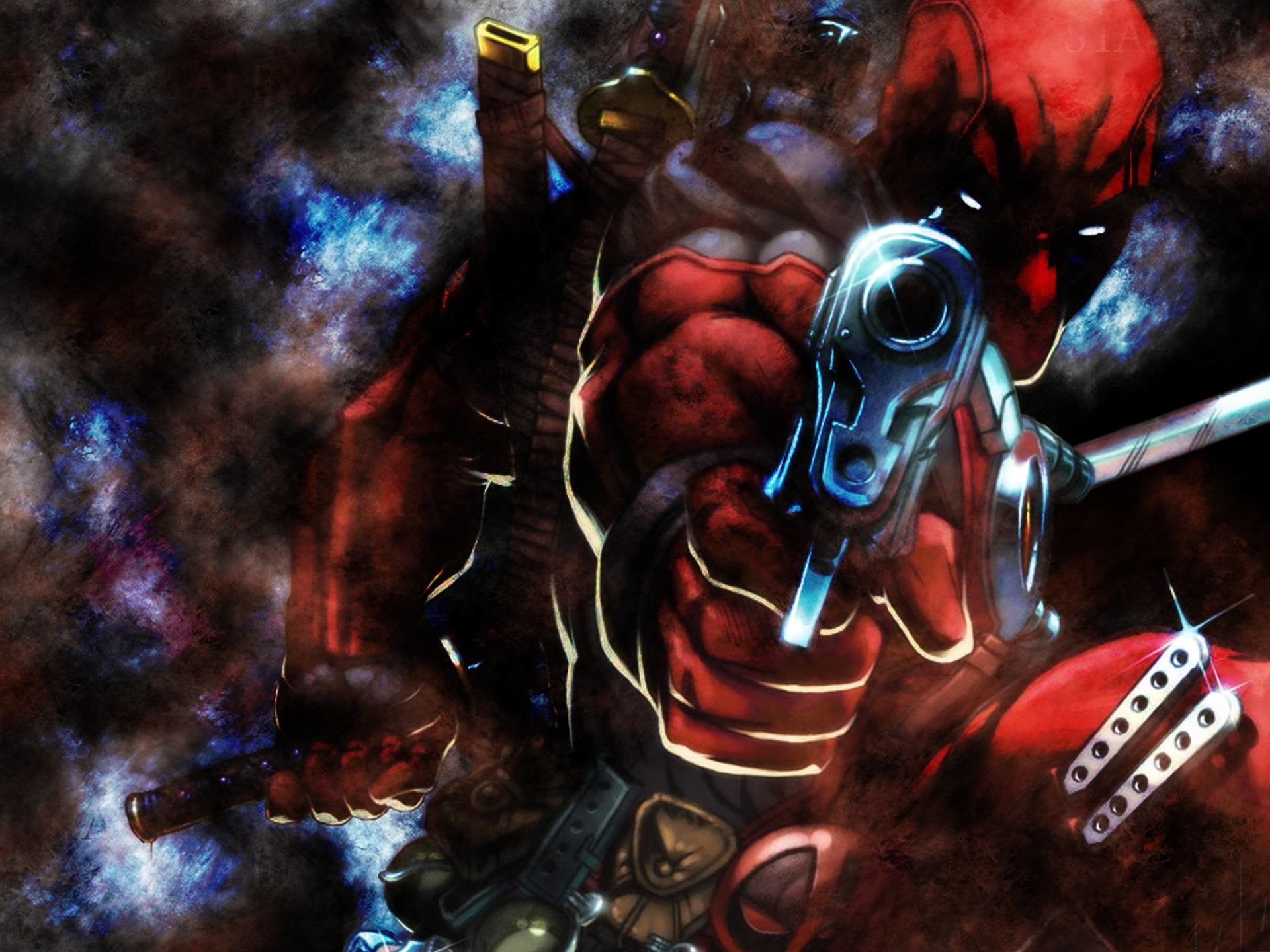 smoke - physical structure, close-up, Deadpool, no people, marvel, competition, still life, male likeness, dry ice, Merc with a Mouth, arts culture and entertainment, HD Wallpaper