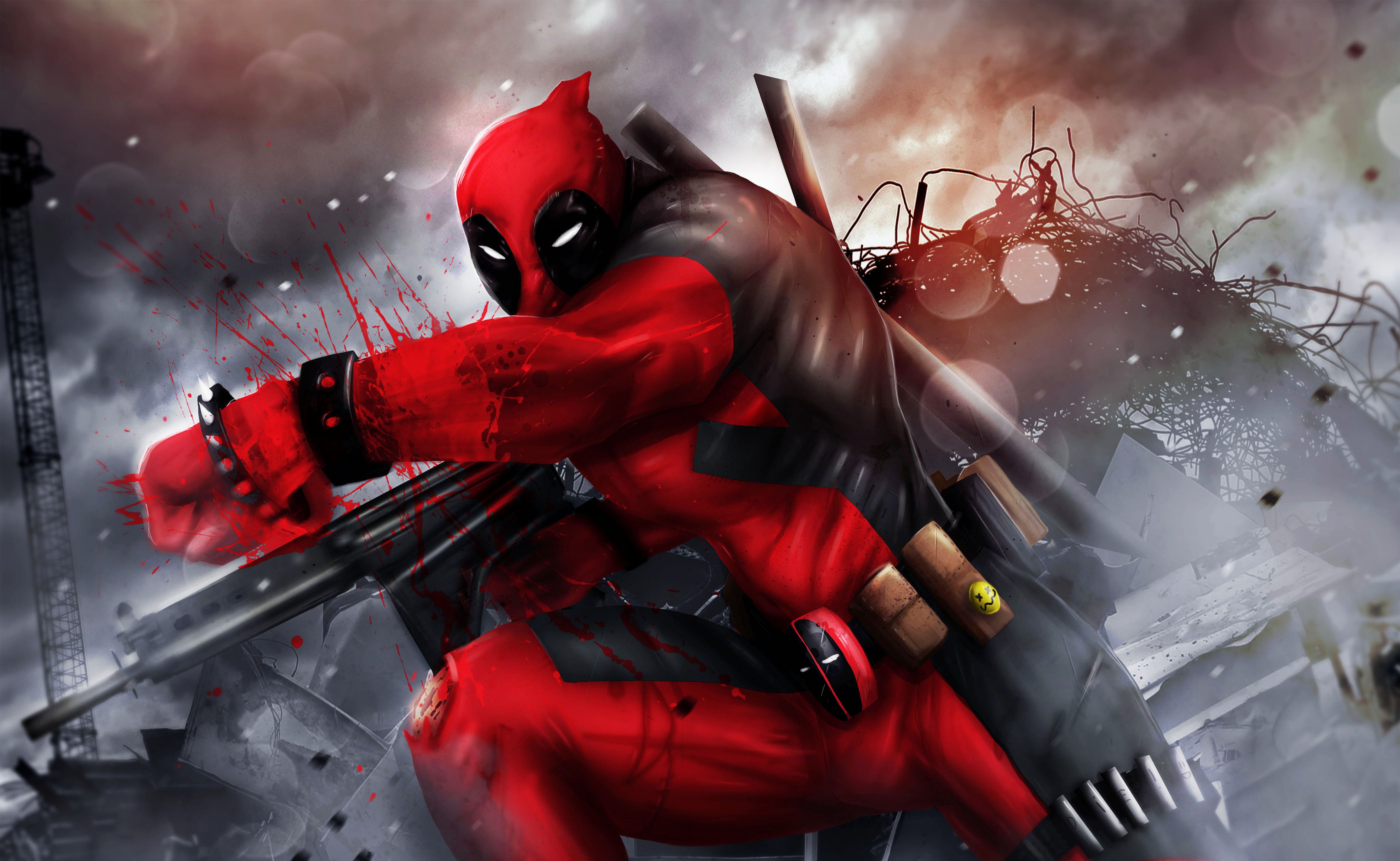 4K, Marvel Comics, Deadpool, Merc with a Mouth, Comics, HD Wallpaper