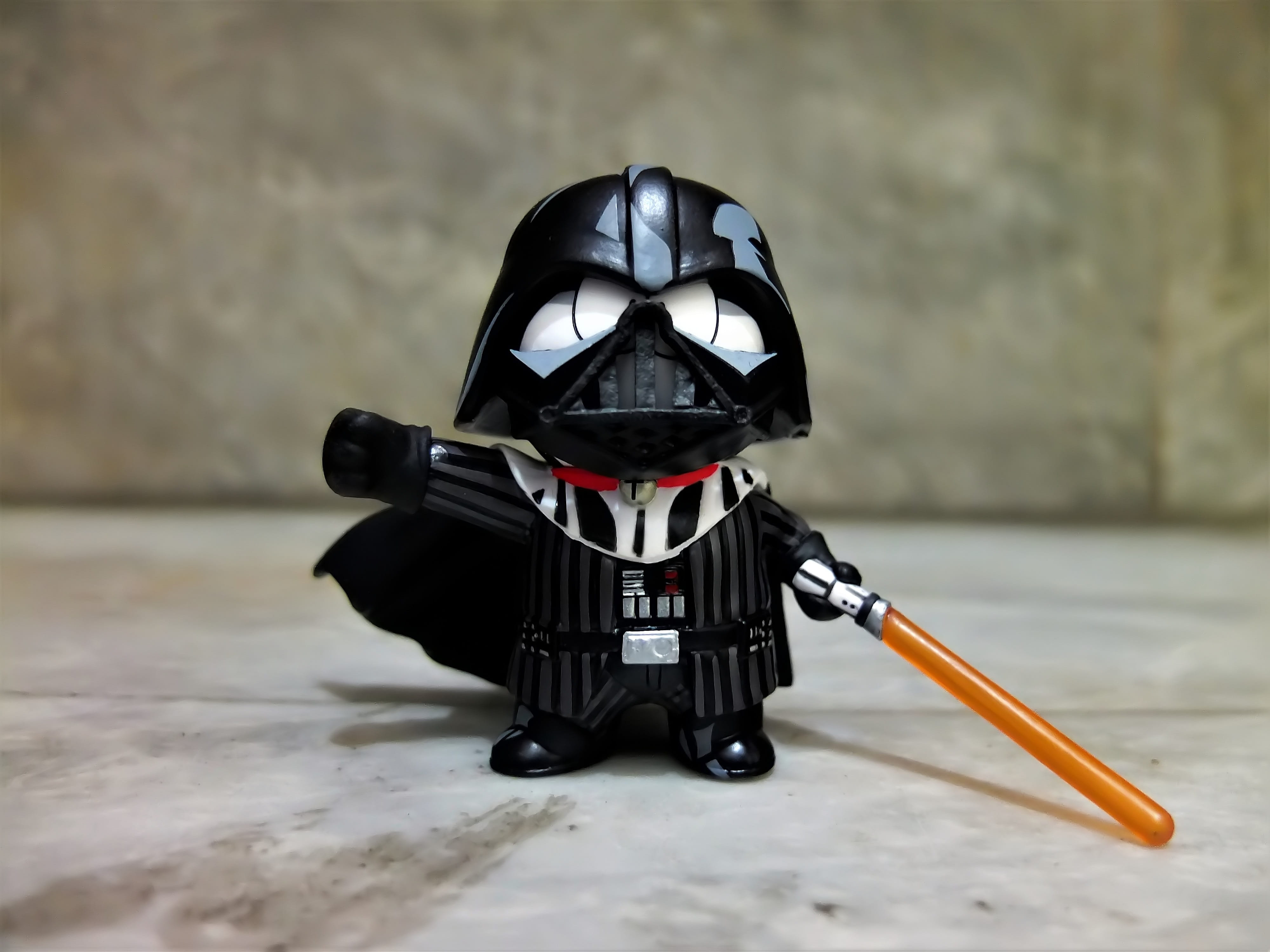 dark, toy, small, creativity, indoors, funny, headwear, vader, helmet, close-up, still life, table, wars, human representation, television, wall - building feature, HD Wallpaper
