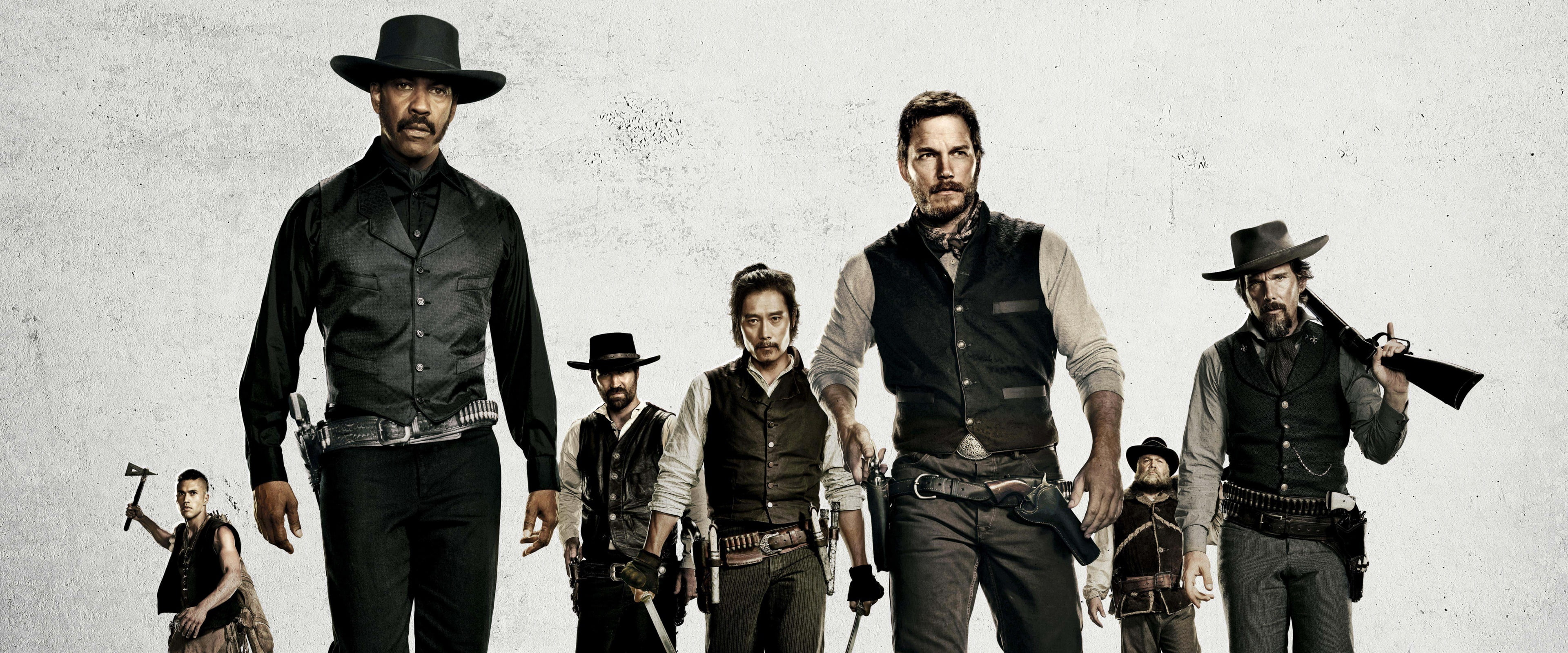 characters, 4K, actors, action, The Magnificent Seven, Western, HD Wallpaper