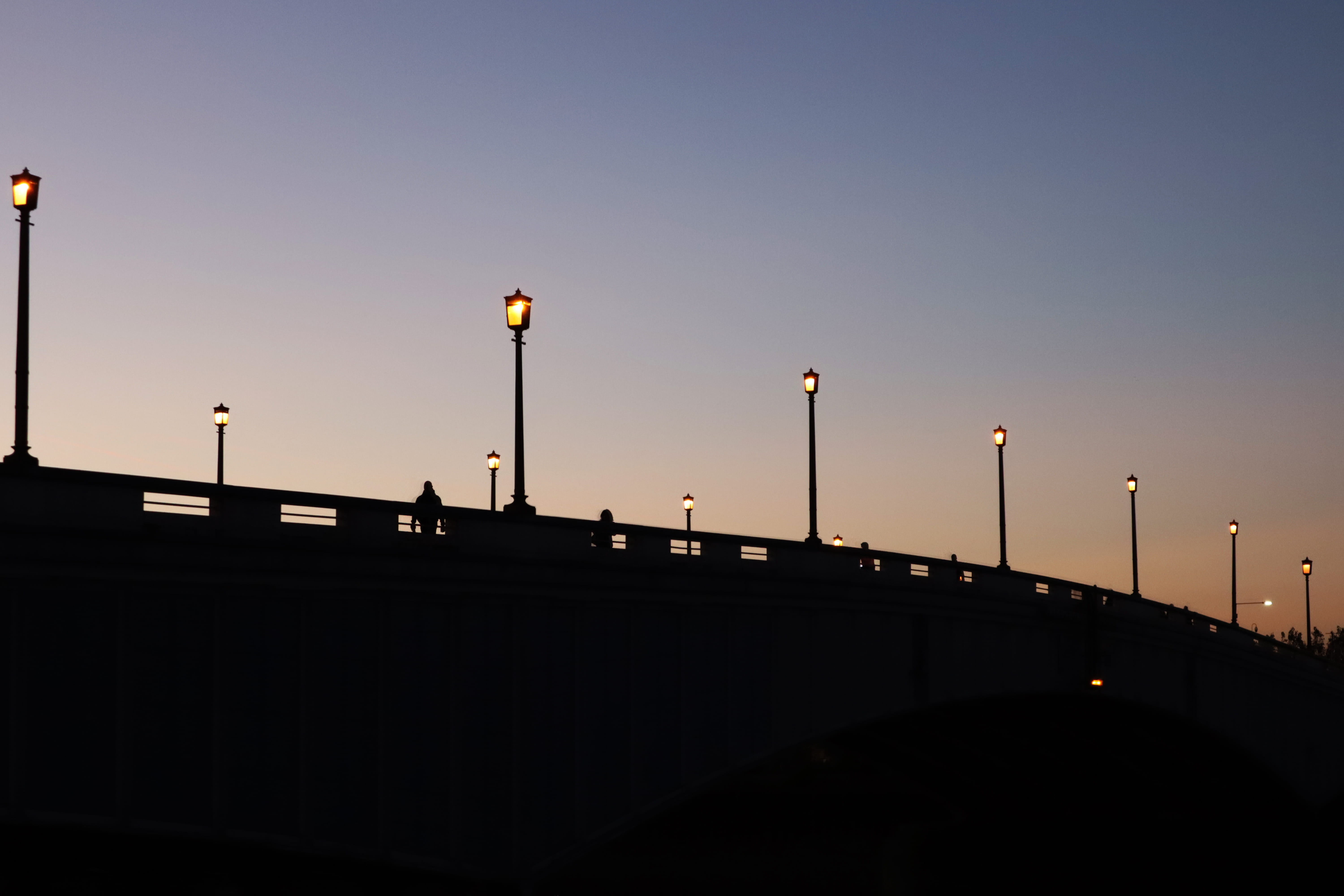 building exterior, connection, nature, built structure, no people, outdoors, architecture, clear sky, bridge, transportation, pole, 5K, street, silhouette, HD Wallpaper