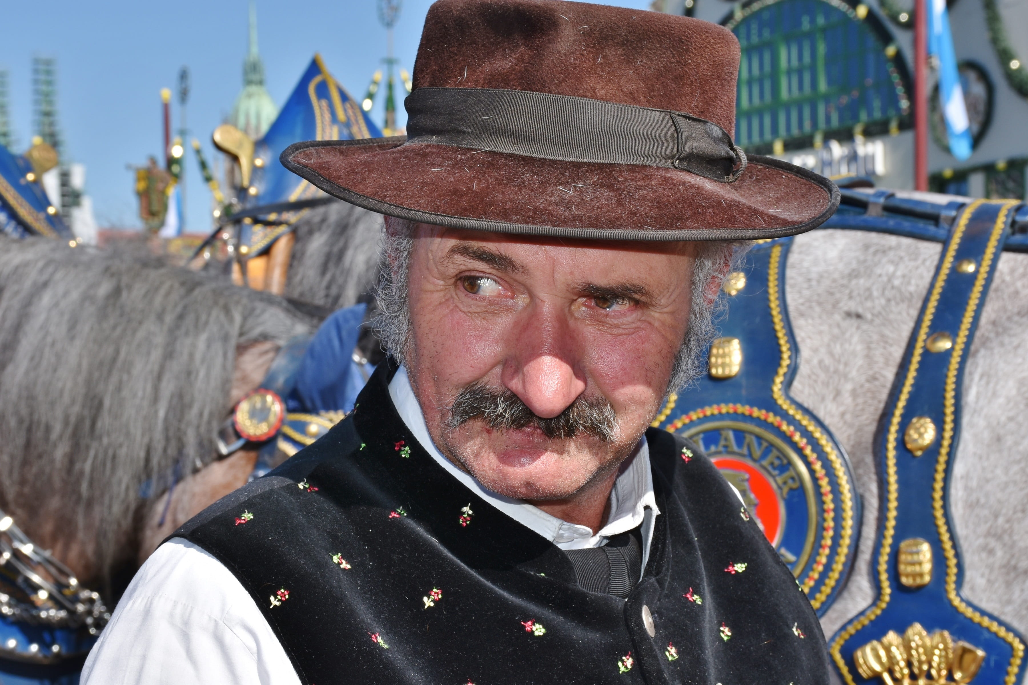 one mature man only, looking at camera, folk festival, contemplation, only men, drink, beard, beer, clothing, senior adult, beer car, mature men, Bavaria, HD Wallpaper
