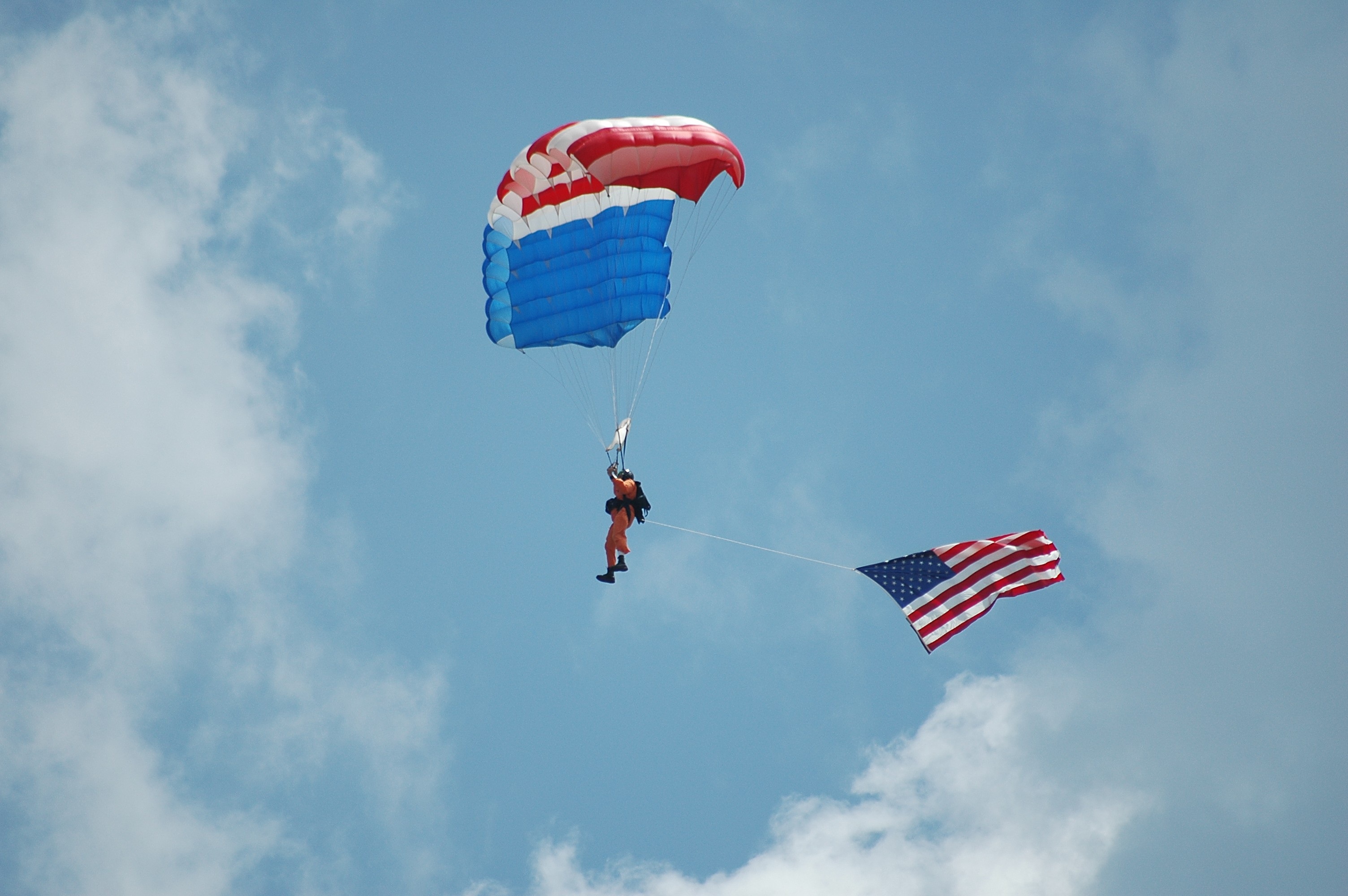safety harness, unrecognizable person, high, recreation, sky, wind, extreme, flying, leisure activity, hobby, low angle view, danger, parasailing, skydiving, HD Wallpaper