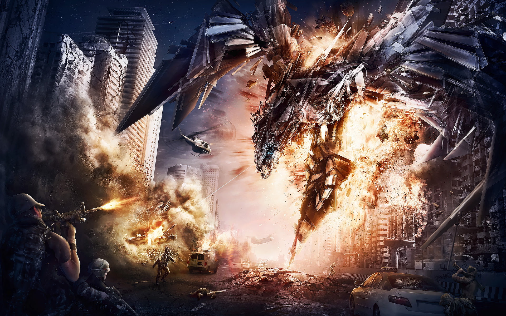 1080P, transformers, artwork, HD Wallpaper