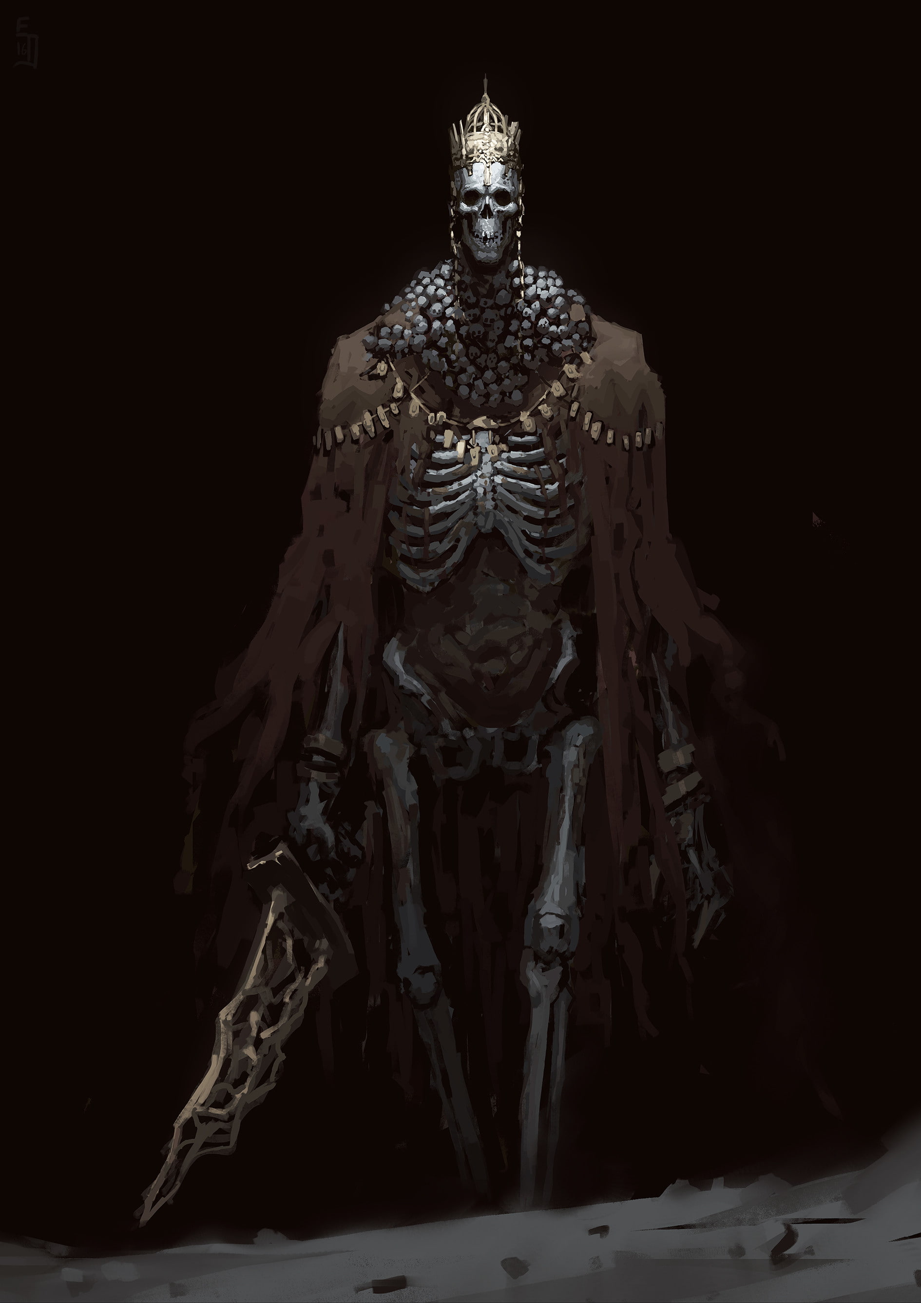 architecture, royalty, front view, sword, statue, creativity, drawing, Dark Souls III, portrait, king, Edward Delandre, no people, spirituality, representation, Phone HD Wallpaper