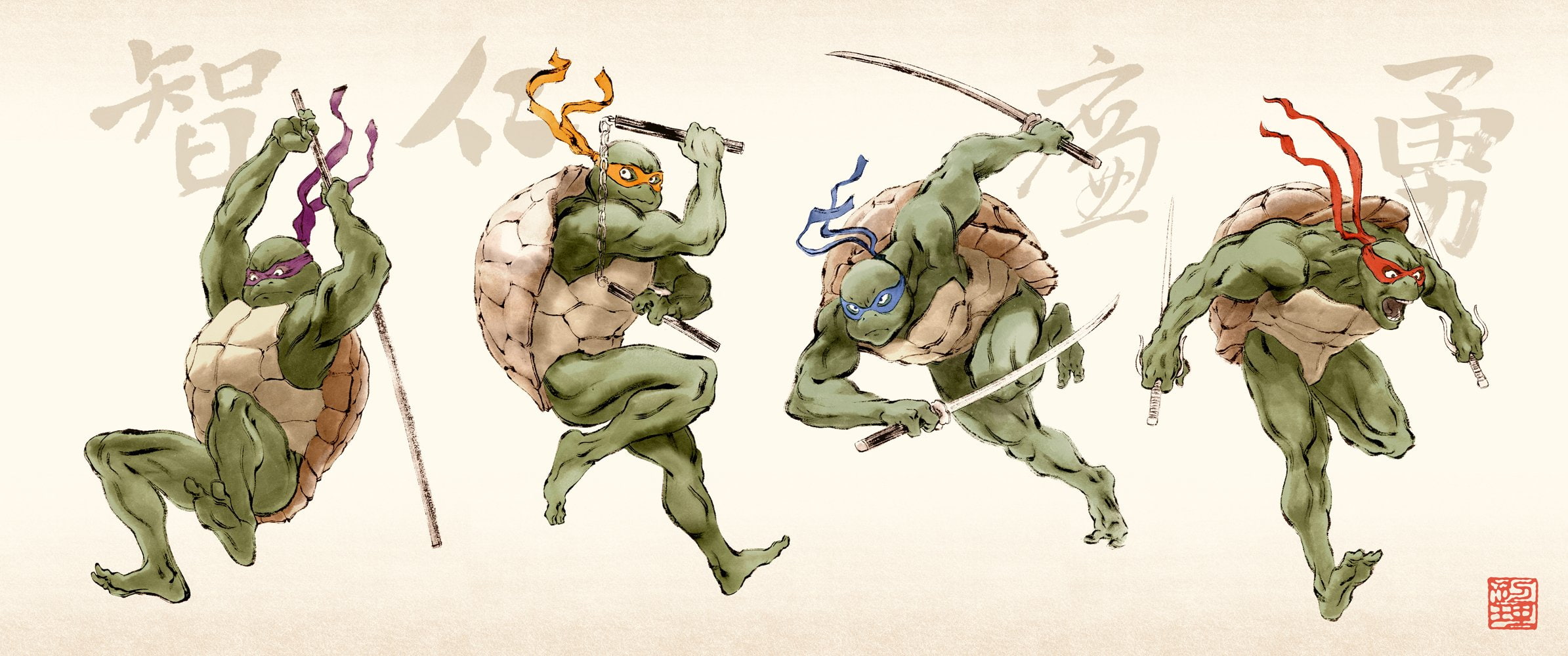 teenage, ninja, fighting, action, 1080P, mutant, fantasy, turtles, sci-fi, animation, adventure, warrior, HD Wallpaper