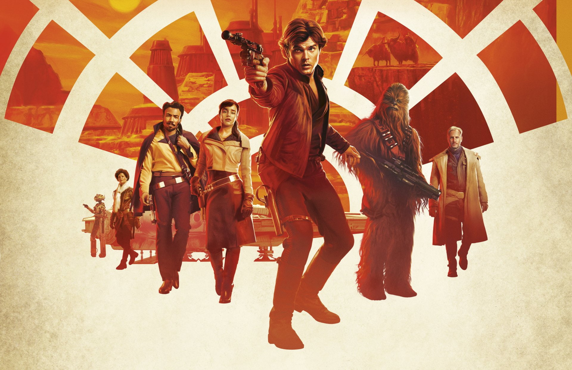 Emilia Clarke, Chewbacca, Star Wars, Alden Ehrenreich, Solo: A Star Wars Story, Woody Harrelson, Han Solo, Tobias Beckett, 1080P, Qira (Star Wars), HD Wallpaper