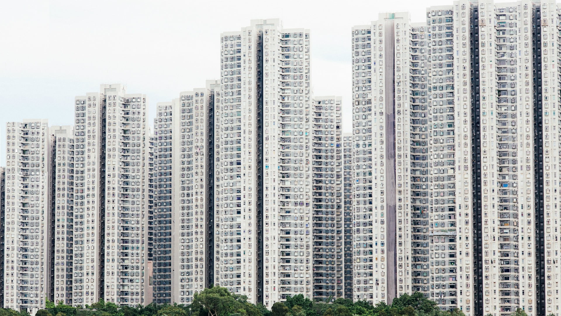 landscape, architecture, tower, tall - high, development, residential district, green, labeled, boxes, office, office building exterior, skyscraper, no people, HD Wallpaper