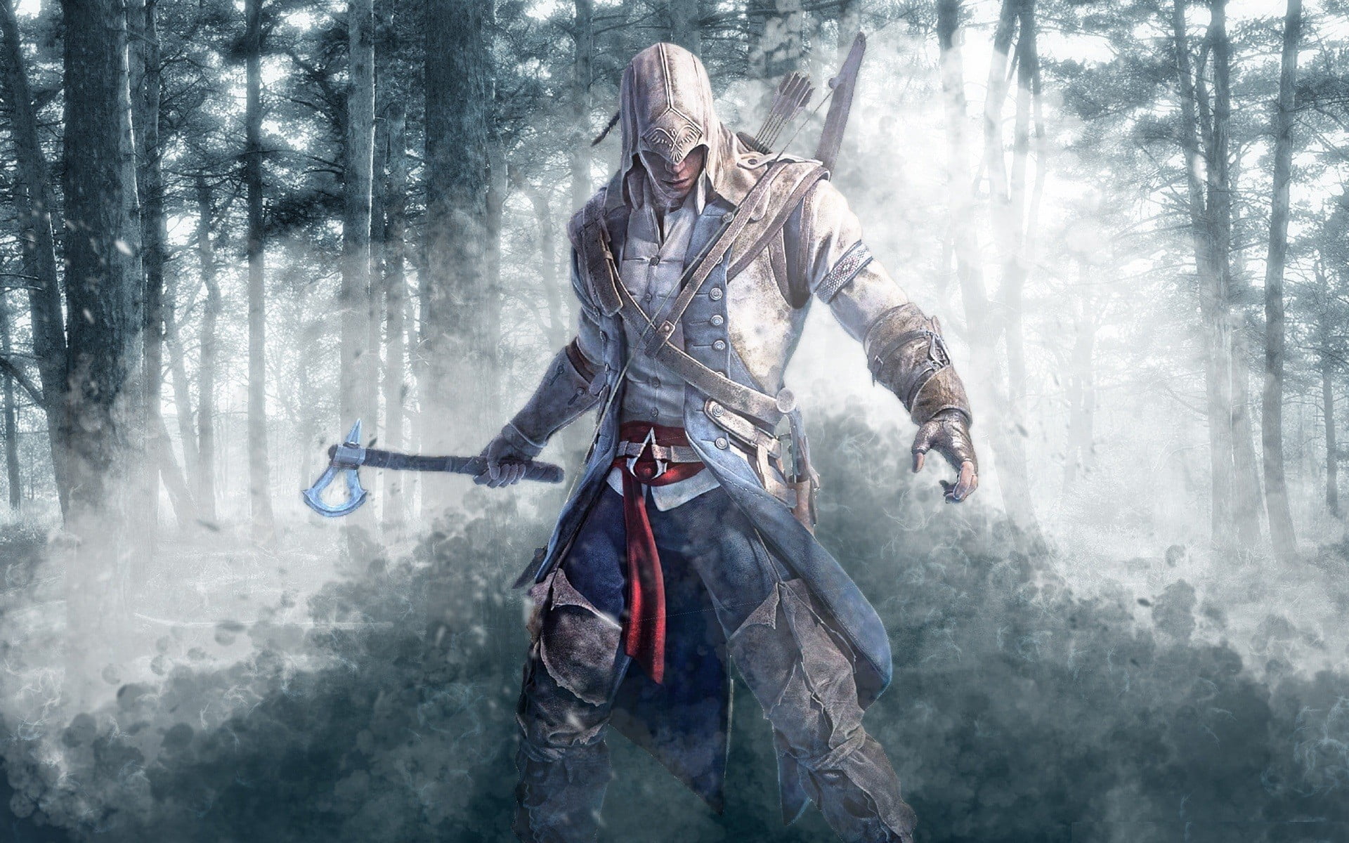 holding, men, weapon, forest, creed, government, protection, Assassins Creed, assassin, armed forces, conflict, aggression, security, military, nature, HD Wallpaper