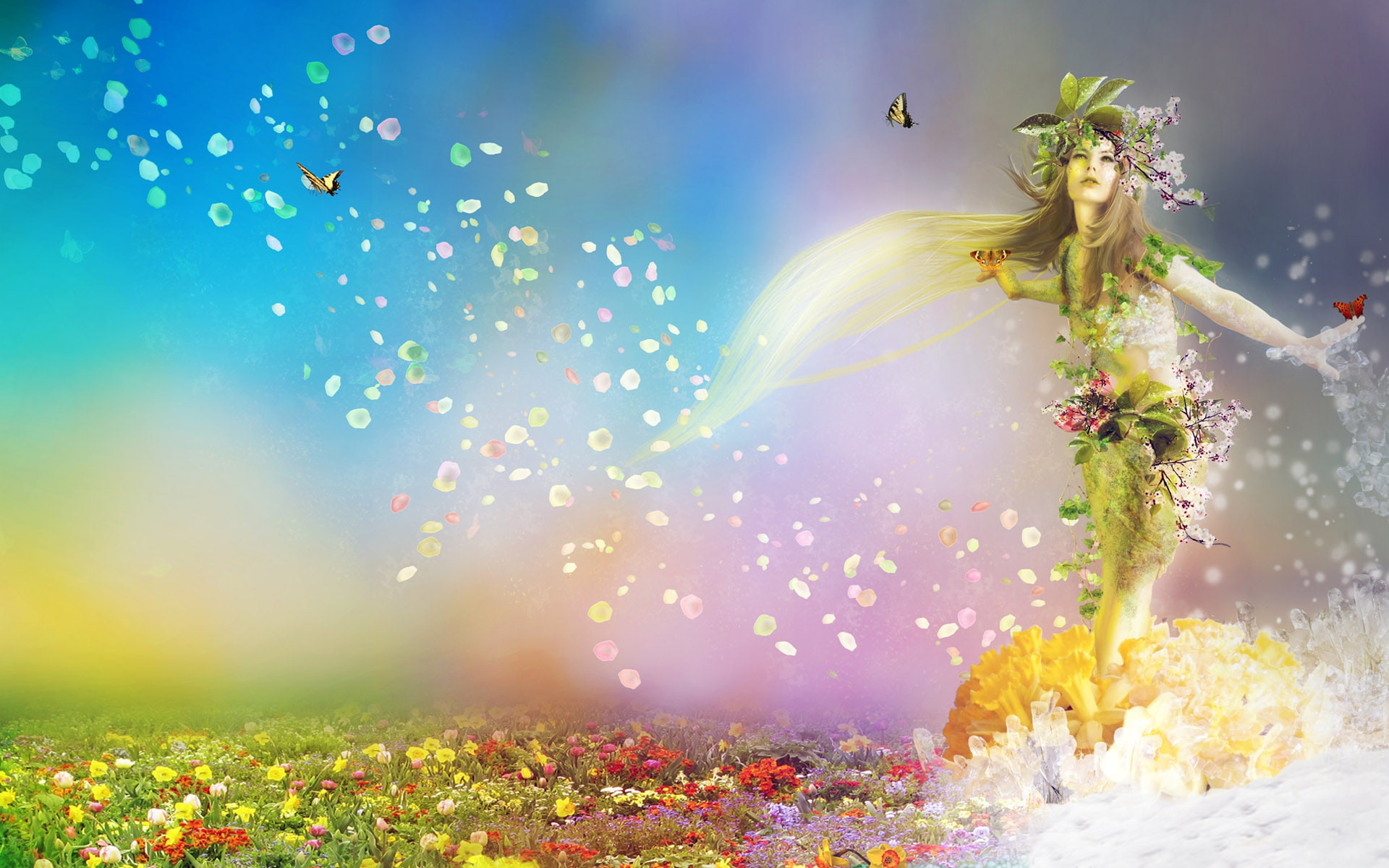 series, 1080P, nature, four, spring, seasons, hd, one, art, x, HD Wallpaper
