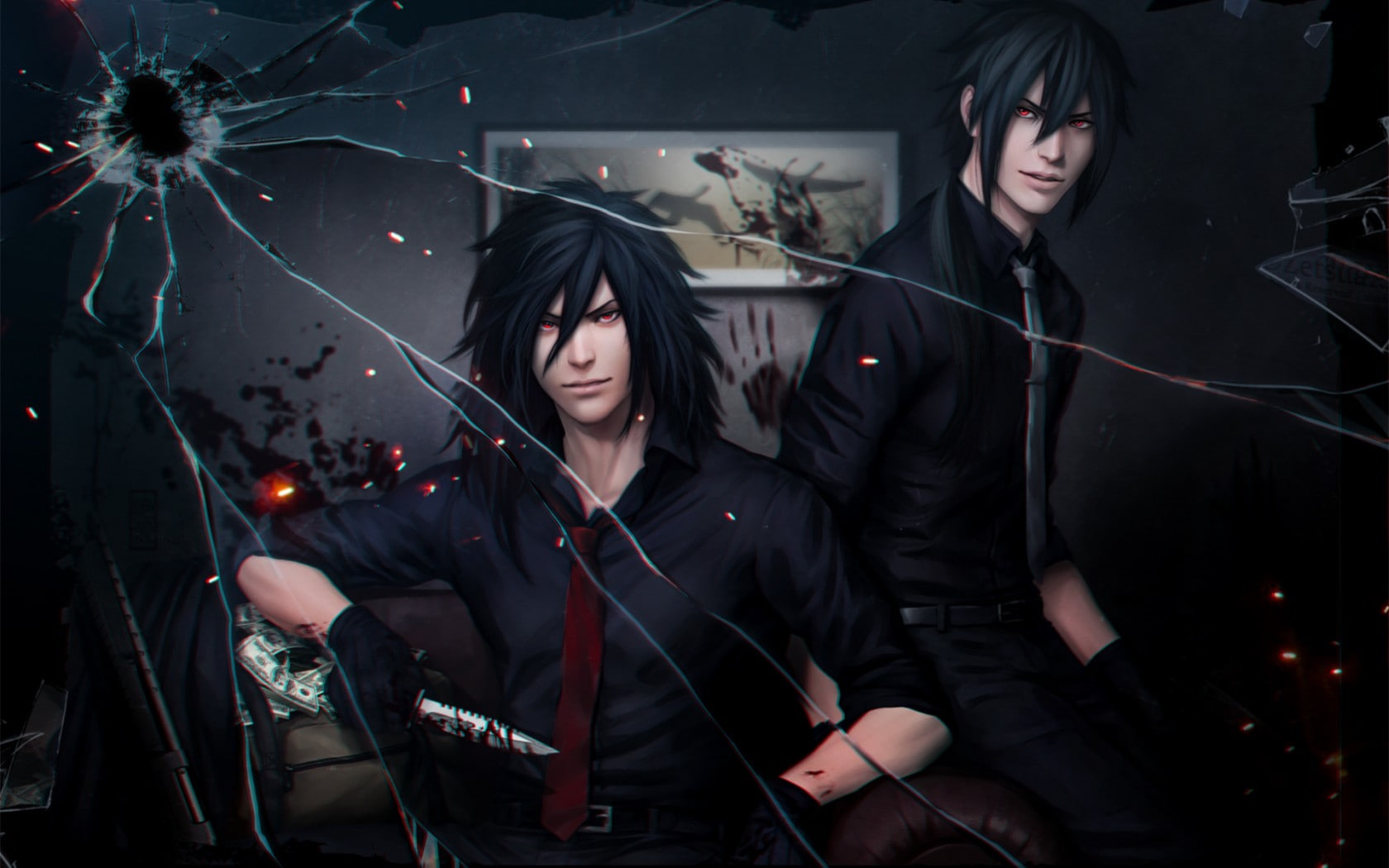 glass, uchiha, 720P, izuna, naruto, HD Wallpaper