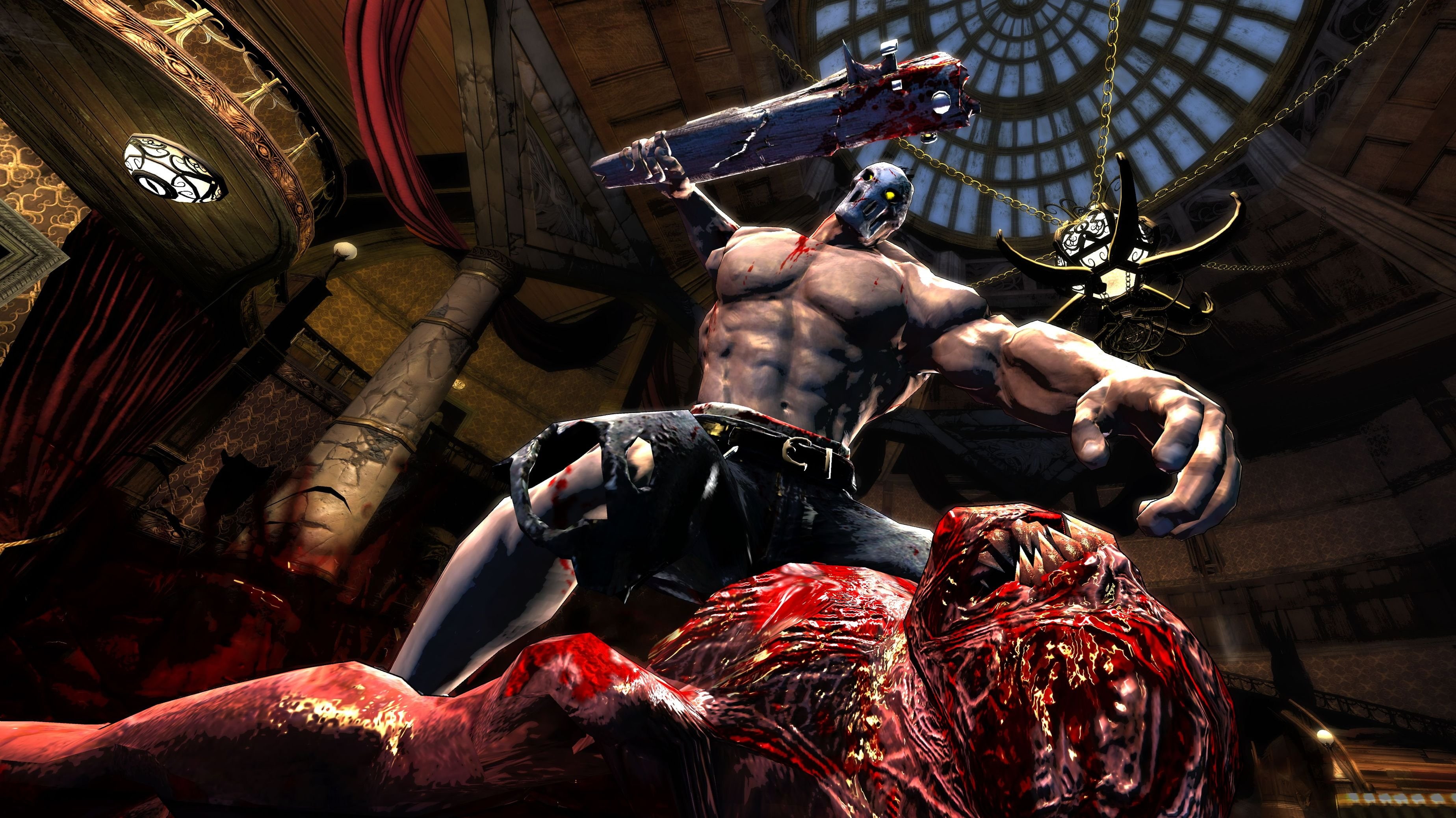monster, slasher, blood, evil, dark, action, 2K, arcade, fighting, warrior, creature, horror, fantasy, HD Wallpaper