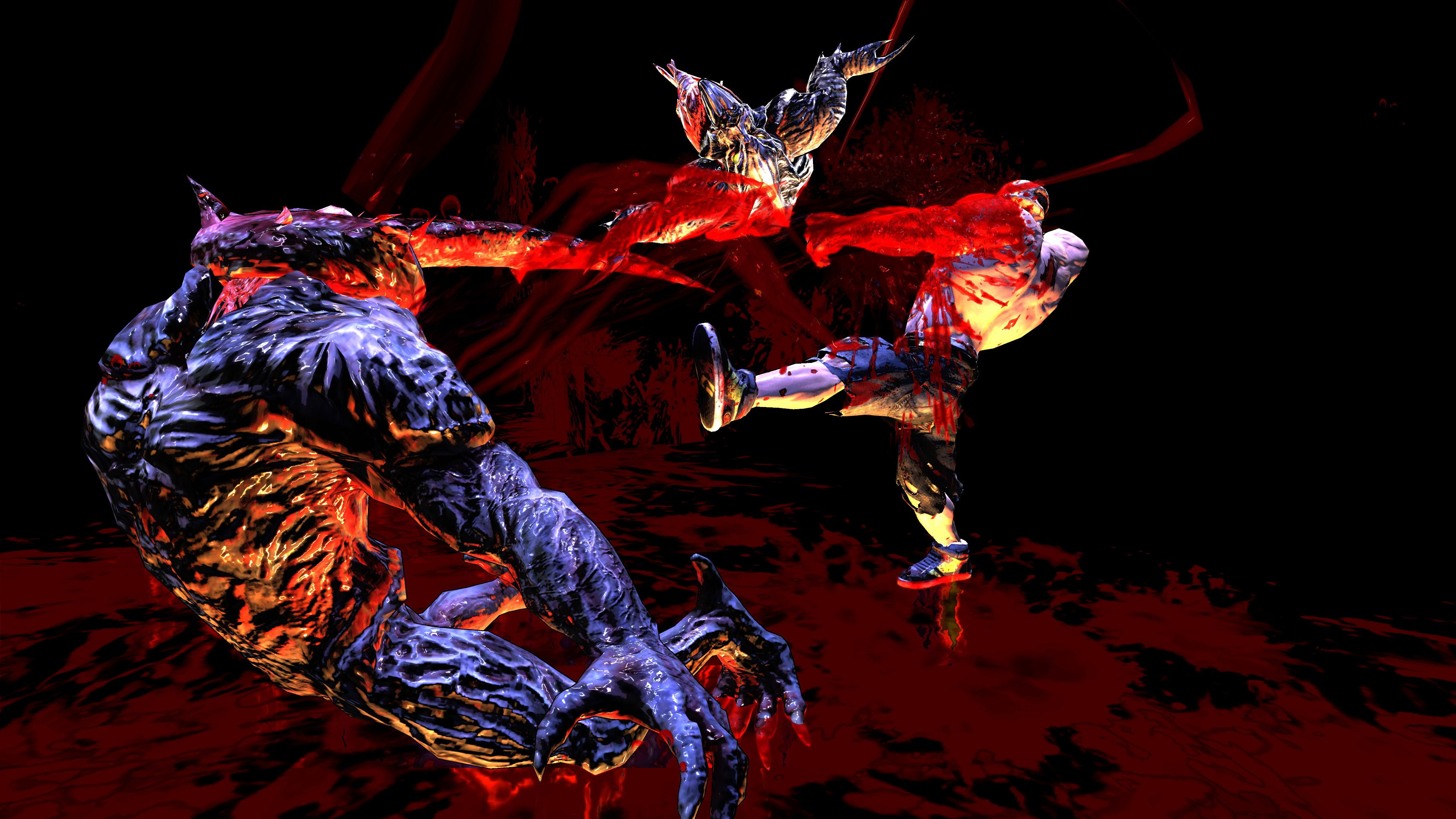 blood, fantasy, warrior, horror, creature, dark, 4K, slasher, arcade, fighting, monster, action, evil, HD Wallpaper