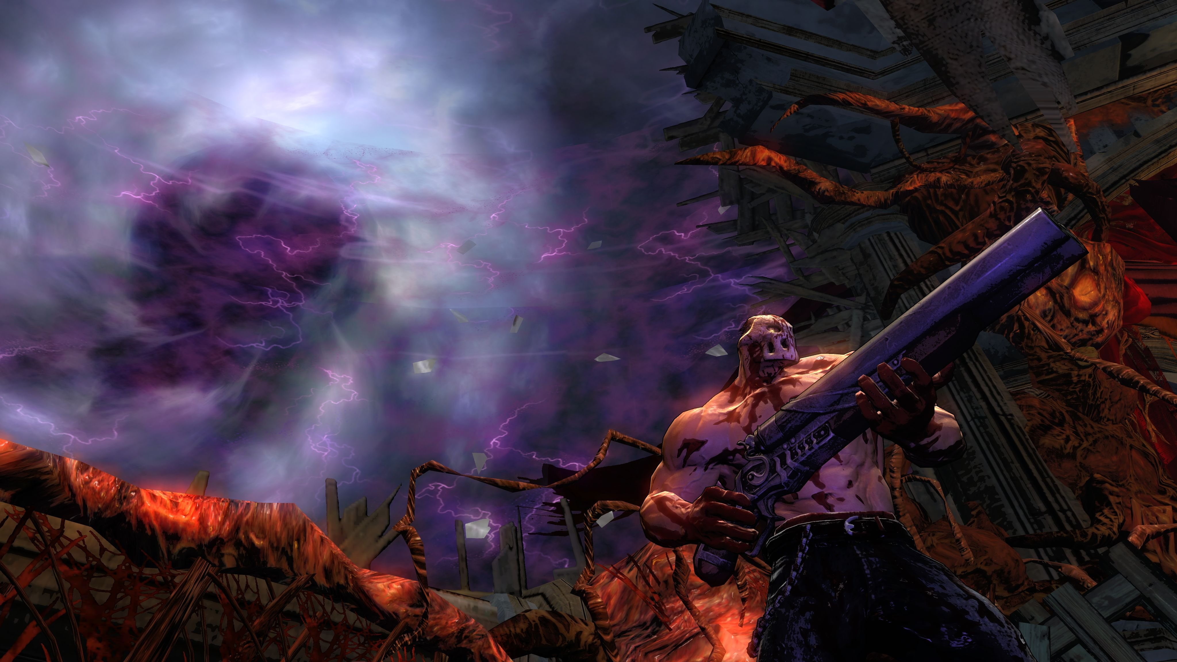 horror, evil, fantasy, creature, action, monster, arcade, dark, slasher, 4K, warrior, fighting, blood, HD Wallpaper
