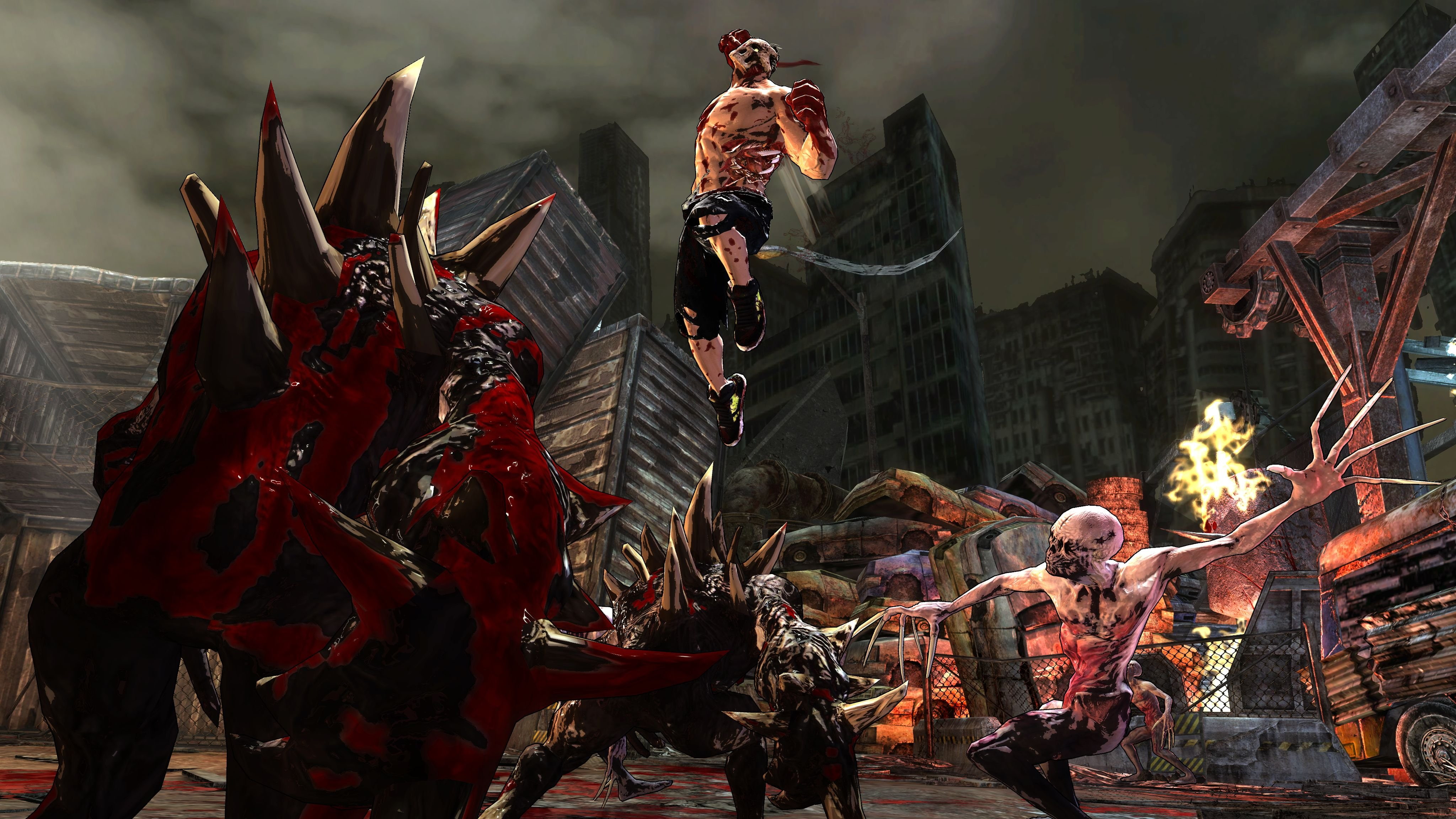 blood, slasher, 4K, warrior, evil, action, fighting, monster, arcade, creature, fantasy, dark, horror, HD Wallpaper