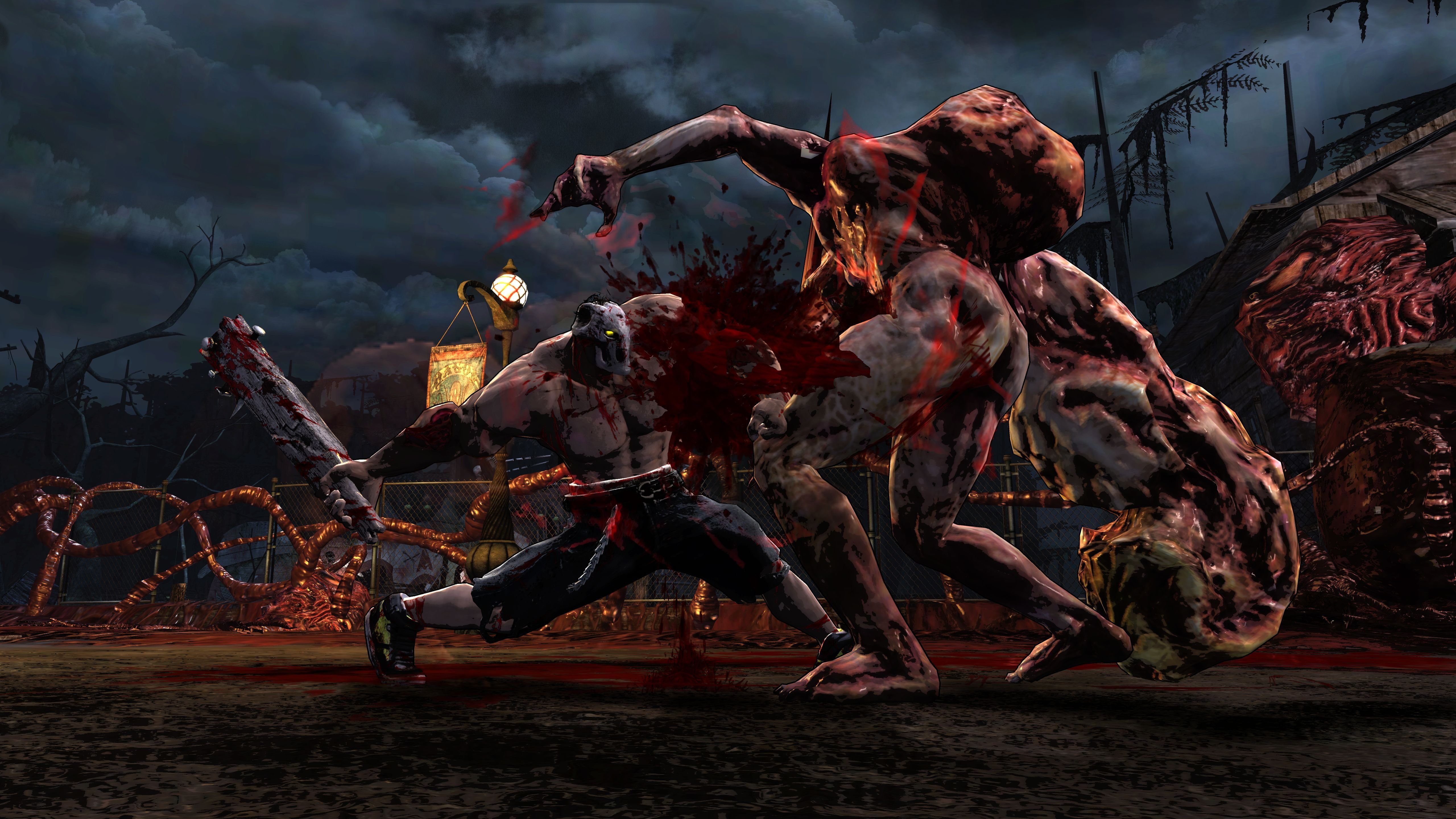 blood, fantasy, creature, arcade, fighting, monster, slasher, 5K, action, warrior, evil, dark, horror, HD Wallpaper