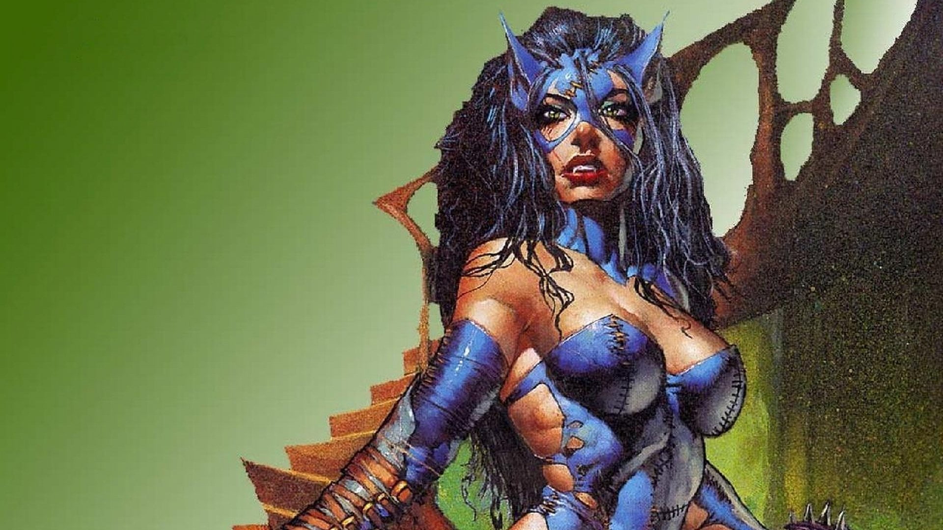 art and craft, clothing, lifestyles, one person, portrait, Huntress, body paint, women, young adult, beautiful woman, adult, Comics, make-up, young women, HD Wallpaper