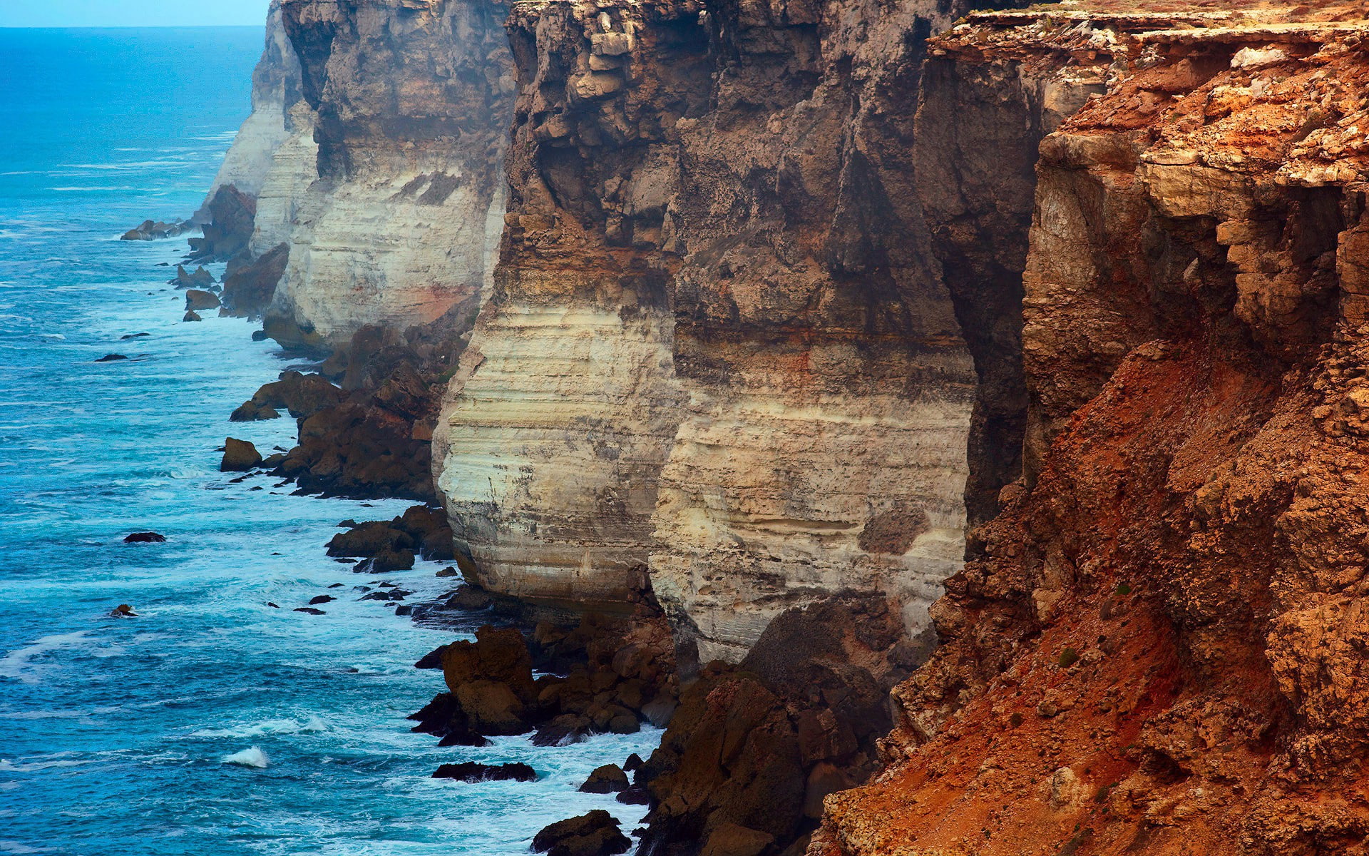 Australia, cliffs Gang, brown, gang, South Australia, south, cliff, 1080P, mountain, the great Australian Gulf, cliffs, HD Wallpaper