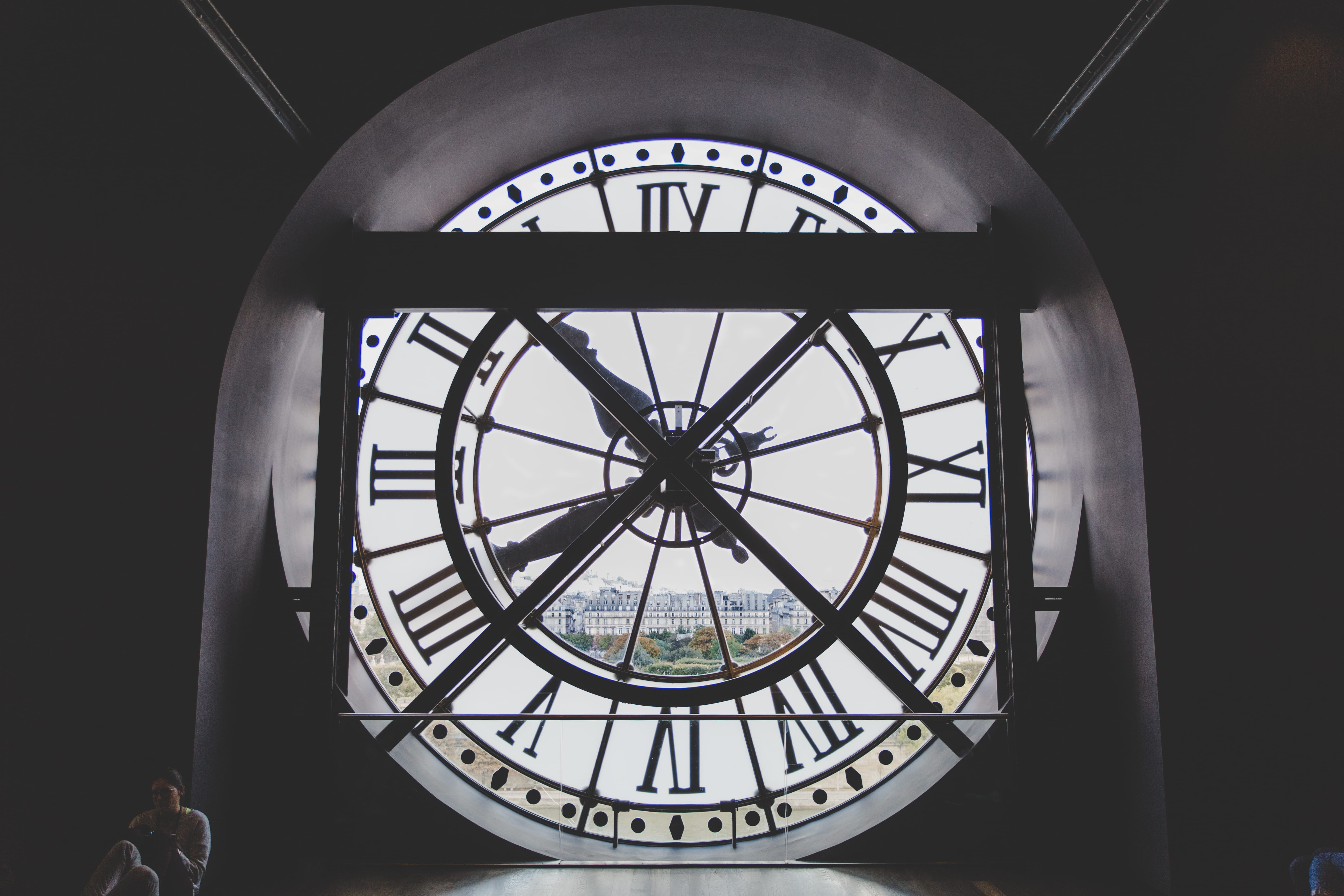 geometric shape, 5K, transparent, clock, paris, france, no people, musée dandamp;amp;#x27;orsay, built structure, window, roman numeral, musée dorsay, HD Wallpaper