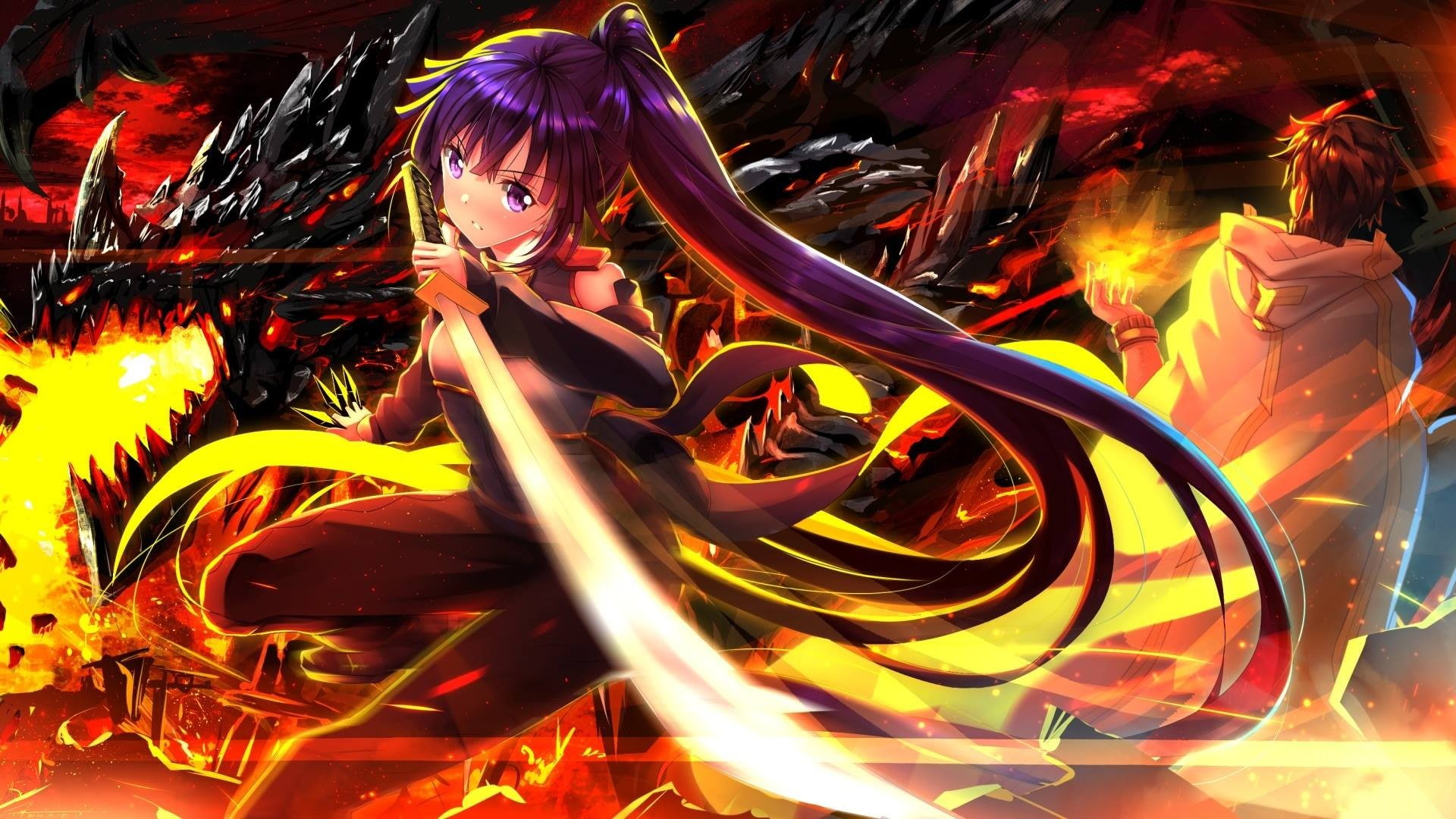 long exposure, glowing, close-up, fire, blurred motion, creativity, fire - natural phenomenon, illuminated, multi colored, Log Horizon, 1080P, art and craft, HD Wallpaper